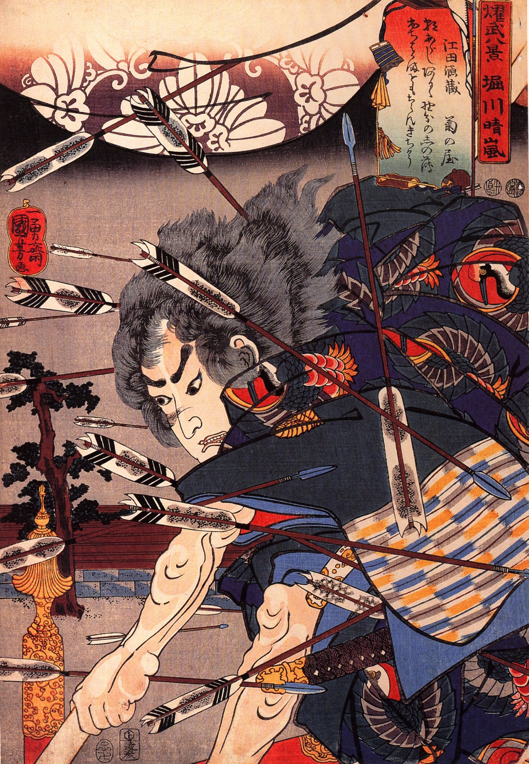 《耀武八景 堀川晴嵐》（Clearing Weather at Horikawa）｜歌川国芳 Utagawa Kuniyoshi｜江户时代，19世纪