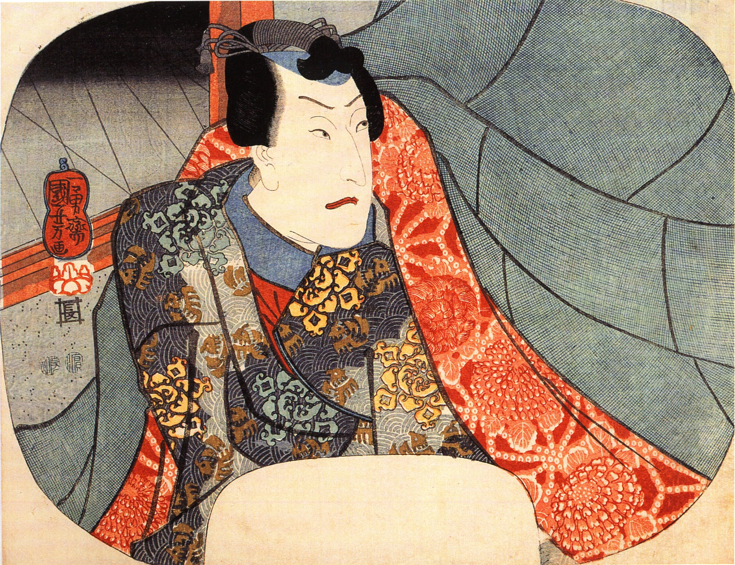 《歌舞伎役者肖像》（Kabuki Actor Portrait）｜歌川国芳 Utagawa Kuniyoshi｜江户时代，19世纪