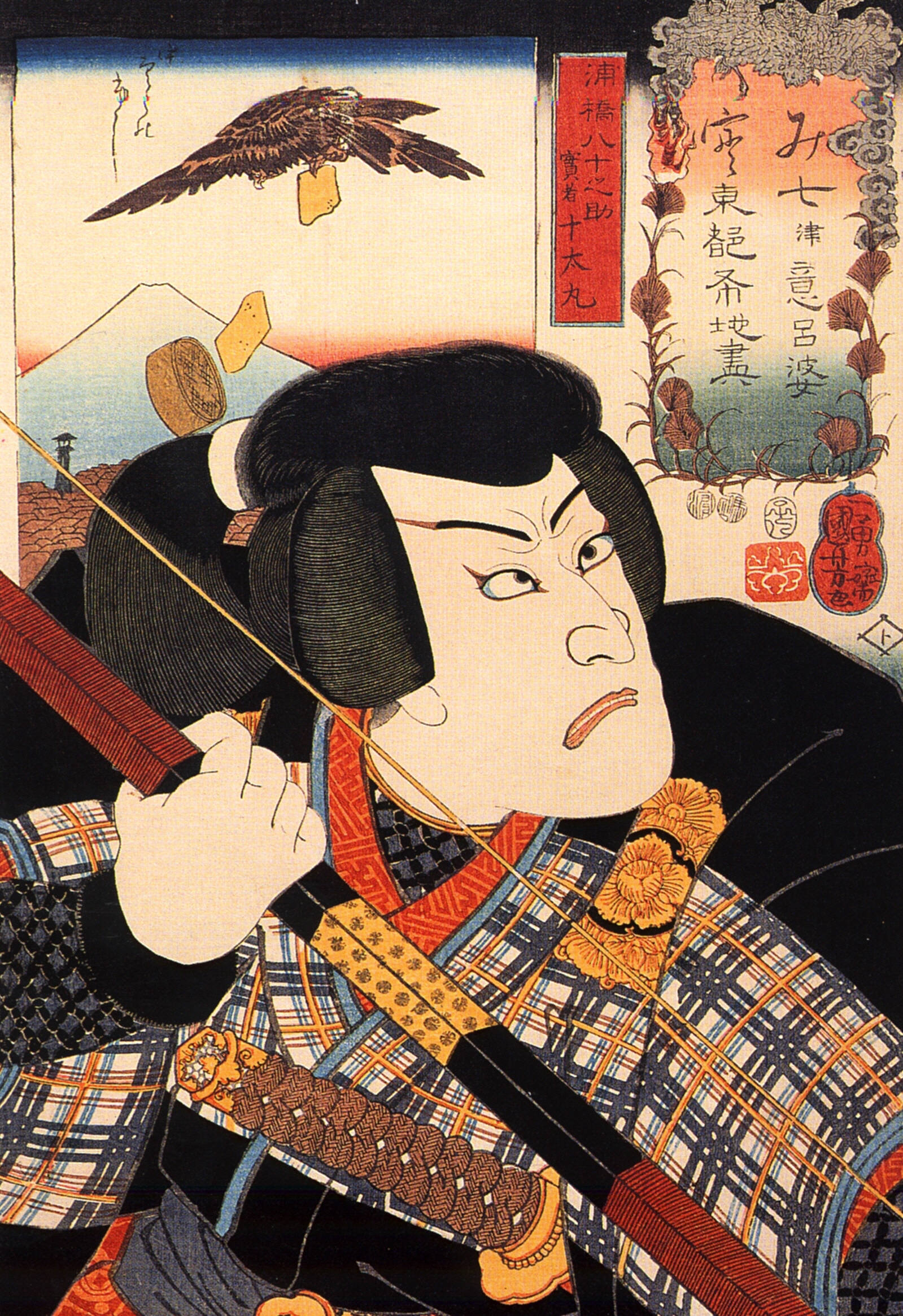 《歌舞伎役者 饰浦桥八十之助》（Actor as Urahashi Yasonosuke）｜歌川国芳 Utagawa Kuniyoshi｜江户时代，19世纪