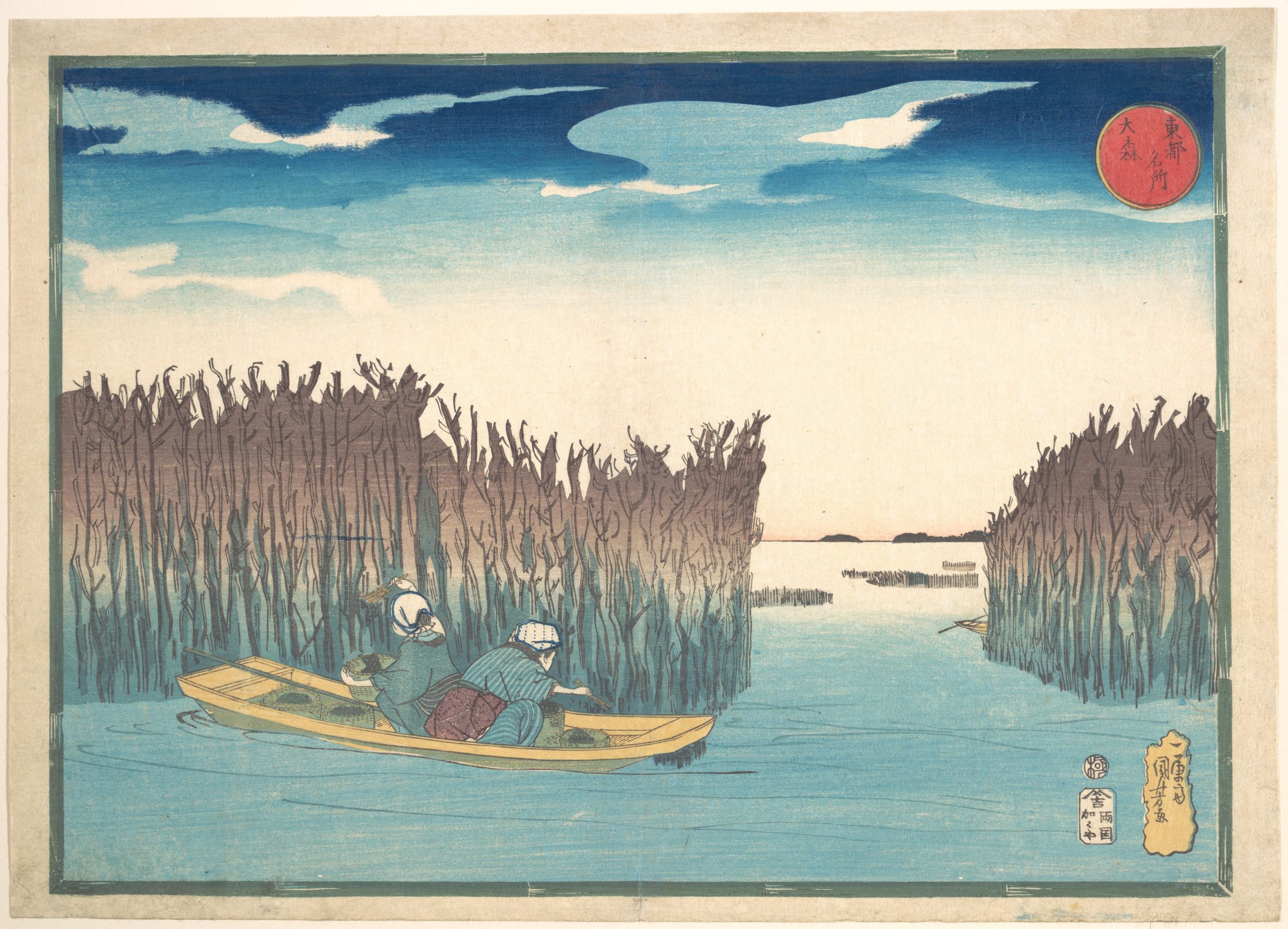 《东都名所 大森》（Famous Places in the Eastern Capital: Omori）｜歌川国芳 Utagawa Kuniyoshi｜江户时代，19世纪