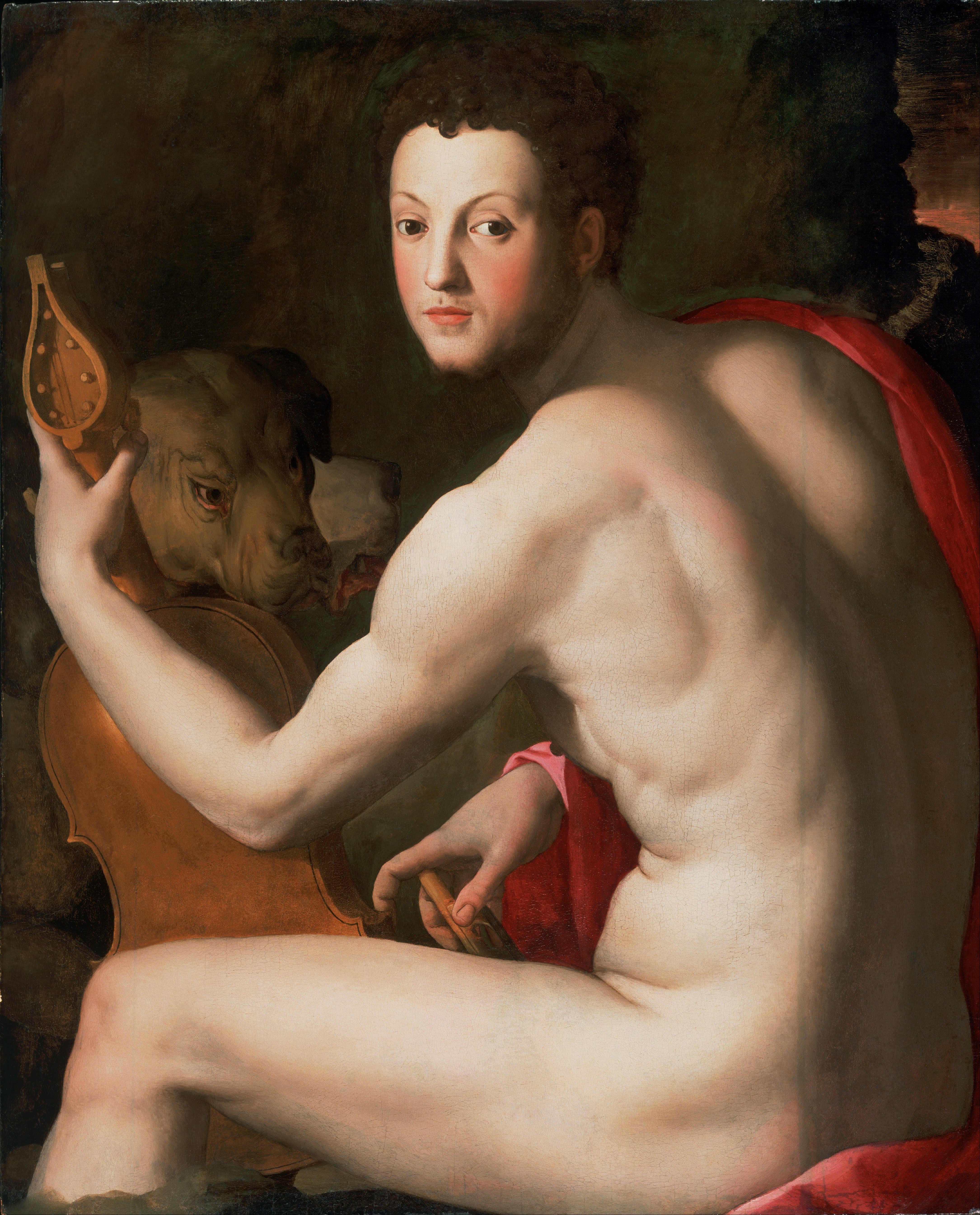 《化身俄耳甫斯的科西莫一世·德·美第奇》（Portrait of Cosimo I de’ Medici as Orpheus）｜阿尼奥洛·布龙齐诺 Agnolo Bronzino｜年代不明