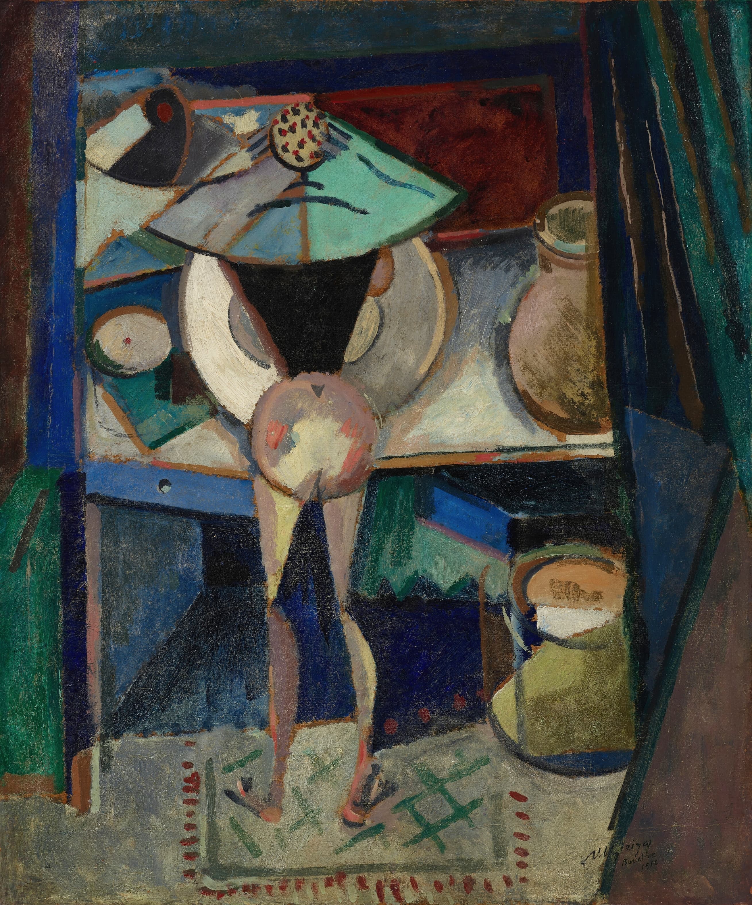 《梳妆的裸女》（Nude at Her Toilette）｜阿尔贝·格莱兹 Albert Gleizes｜1916