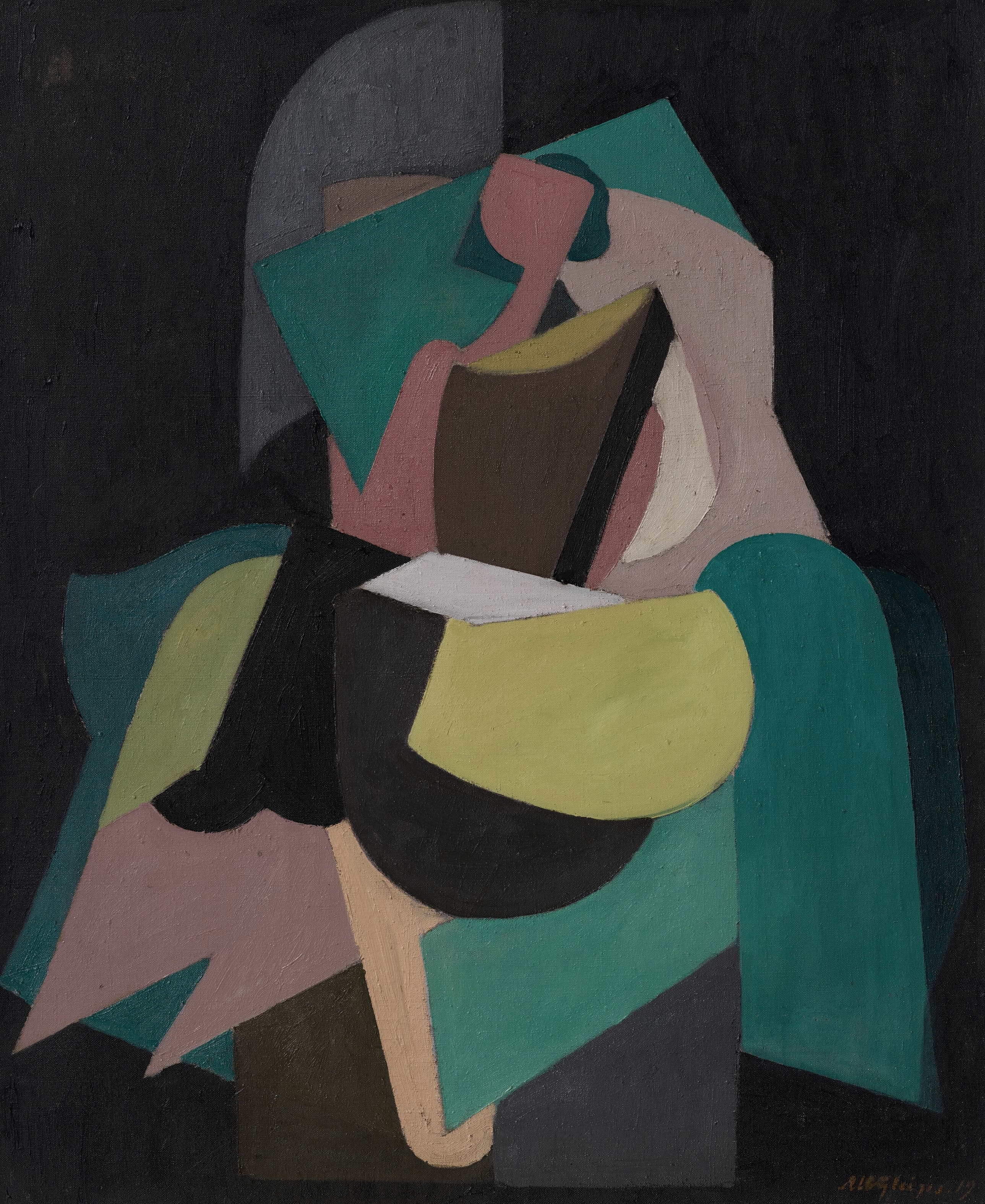 《坐着的女子》（Seated Woman）｜阿尔贝·格莱兹 Albert Gleizes｜1919