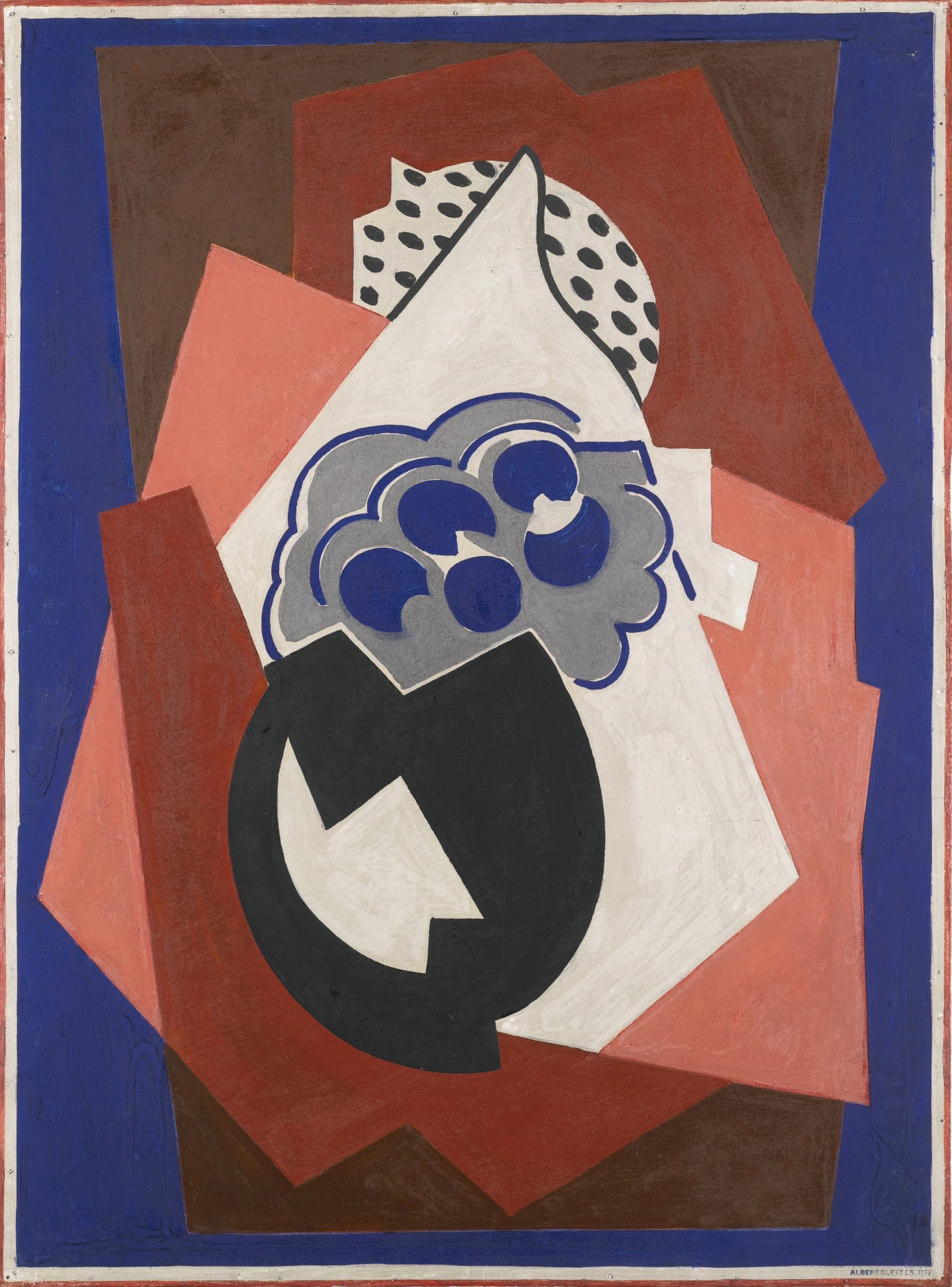 《有黑碗的构成》（Composition with Black Bowl）｜阿尔贝·格莱兹 Albert Gleizes｜1921
