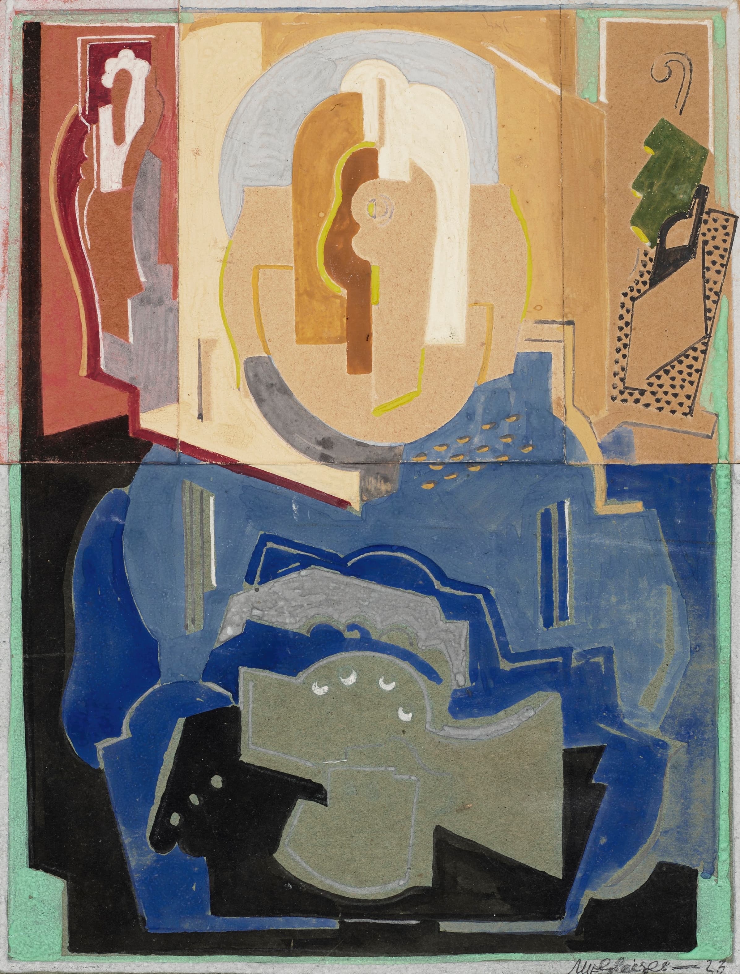 《四元素构成》（Composition with Four Elements）｜阿尔贝·格莱兹 Albert Gleizes｜1923