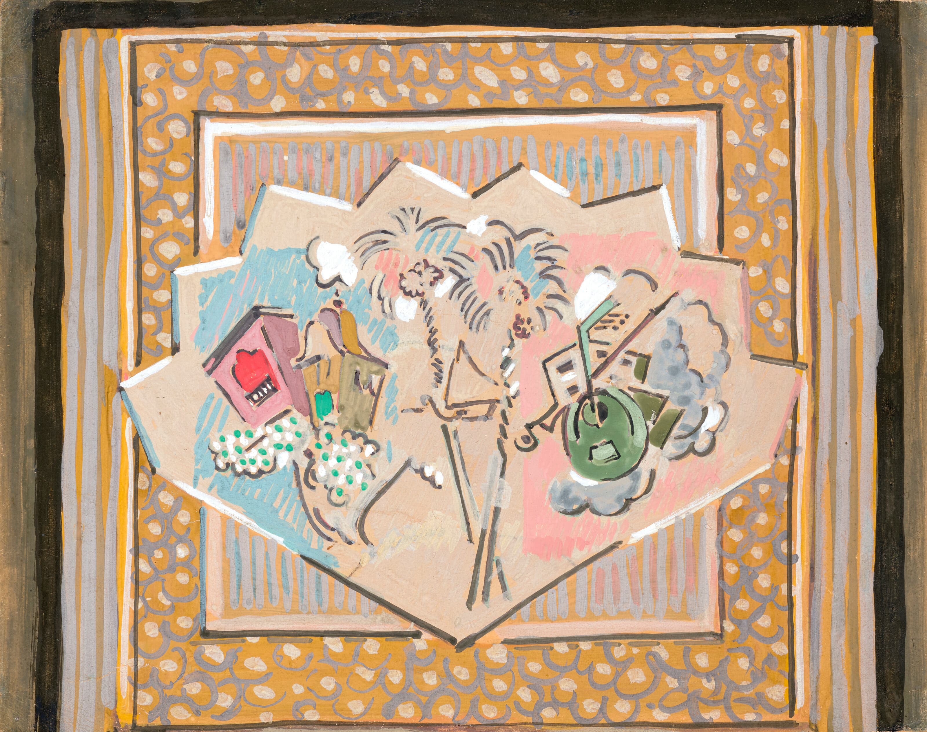 《简·戴梅舞台幕布习作》（Study for Jane Daimé's Stage Curtain）｜阿尔贝·格莱兹 Albert Gleizes｜1928