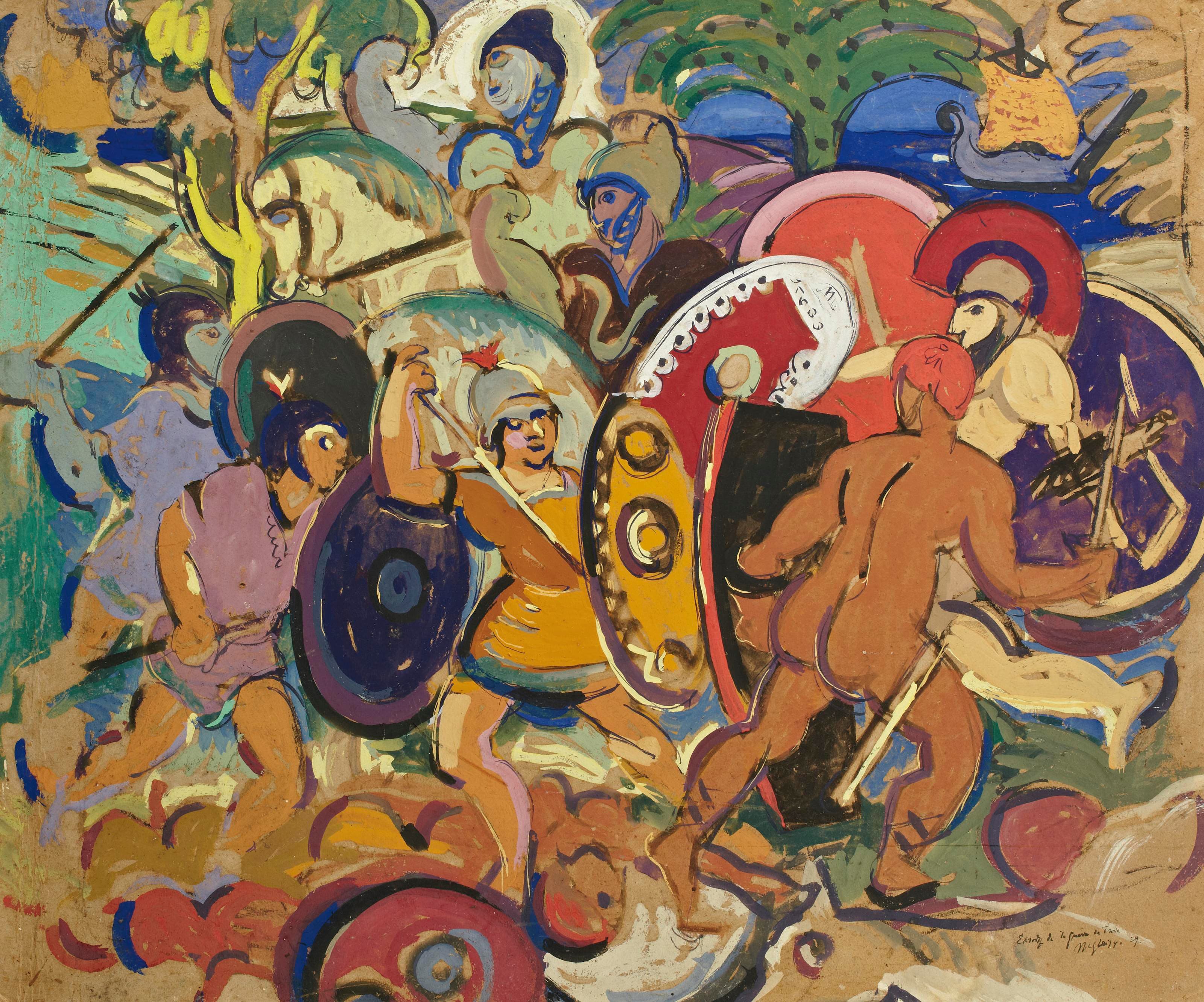 《特洛伊战争片段》（Episode from the Trojan War）｜阿尔贝·格莱兹 Albert Gleizes｜1929