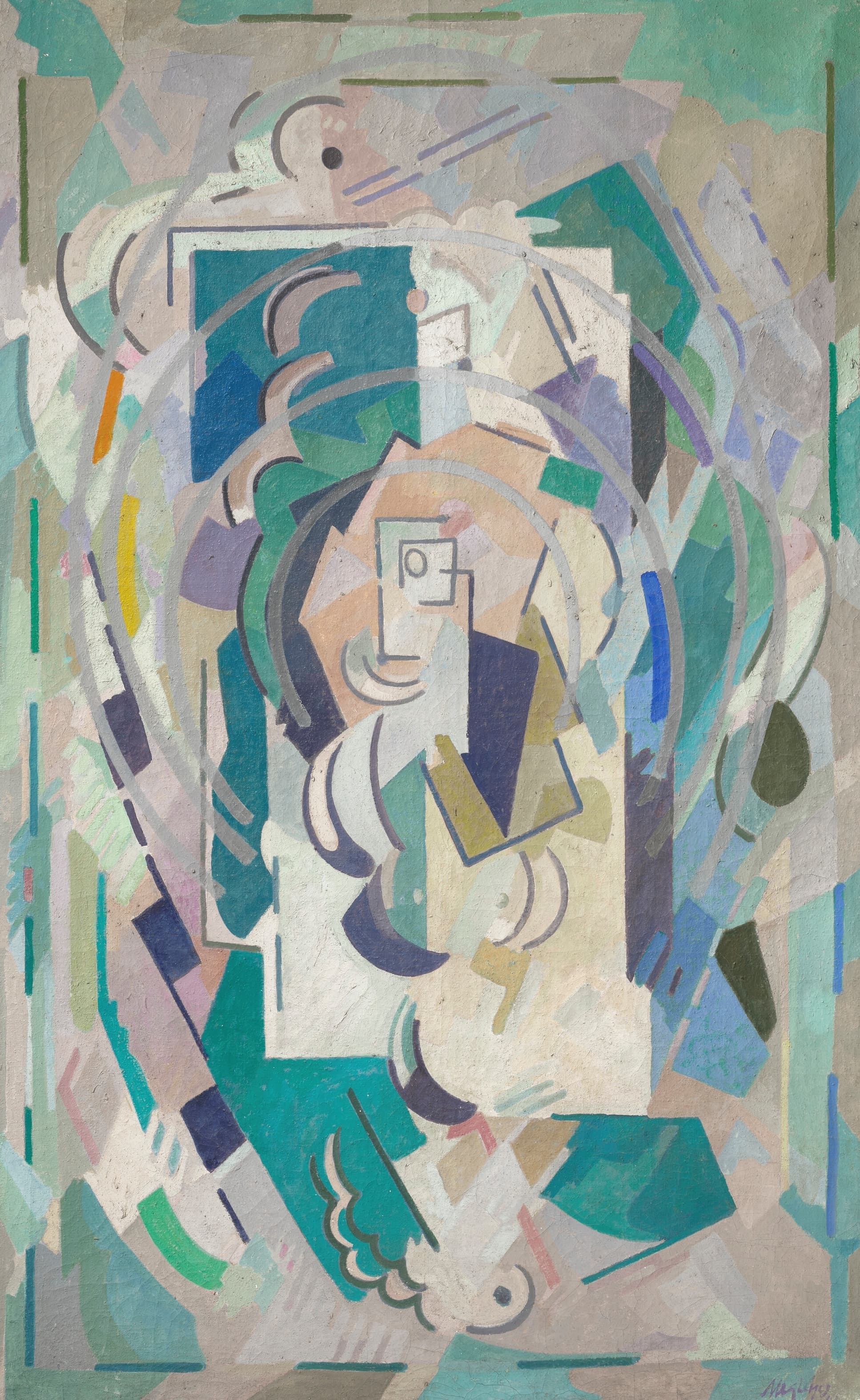 《沉思的主题性客观绘画，或《构成》（Thematic Objective Painting for Contemplation, or Composition）｜阿尔贝·格莱兹 Albert Gleizes｜1942