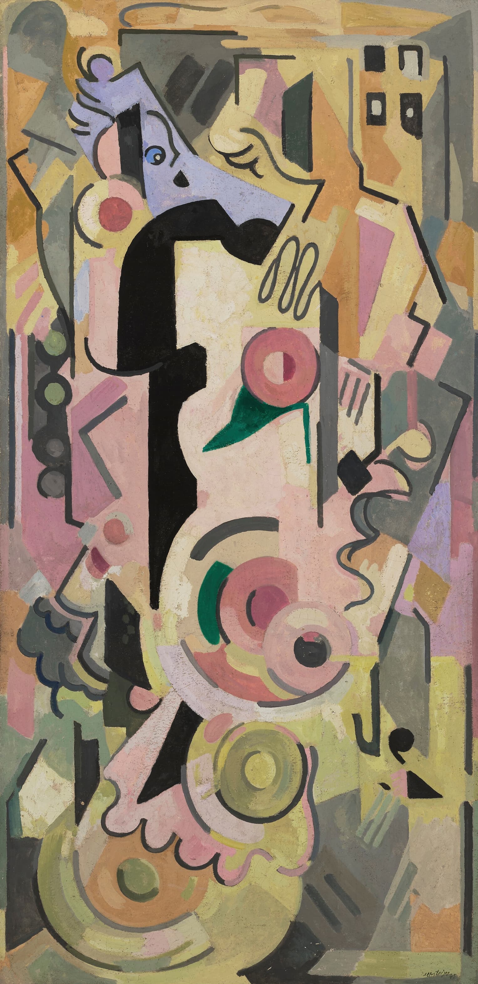 《粉色构成》（Composition in Pink）｜阿尔贝·格莱兹 Albert Gleizes｜1945