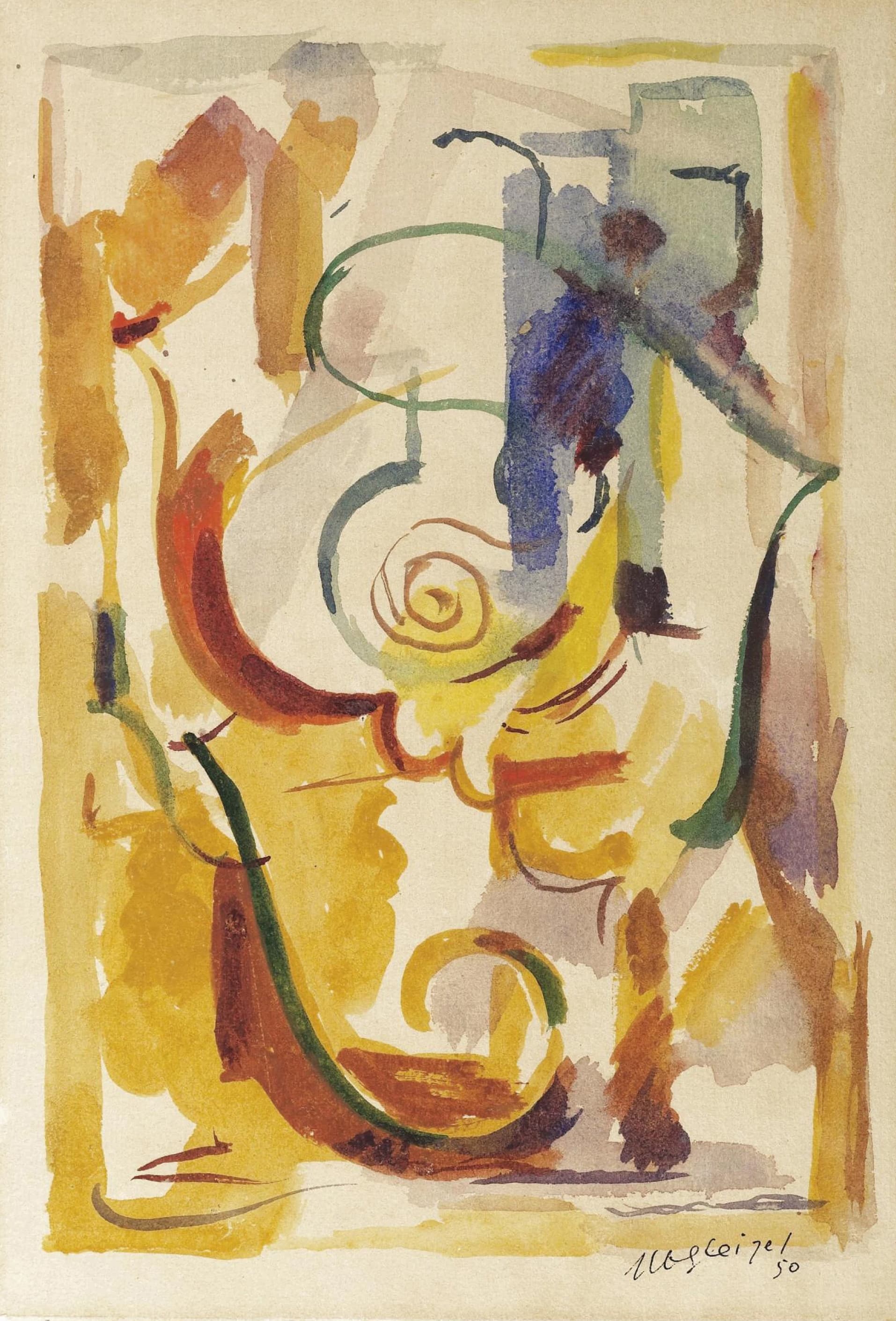 《构成》（Composition）｜阿尔贝·格莱兹 Albert Gleizes｜约 1950