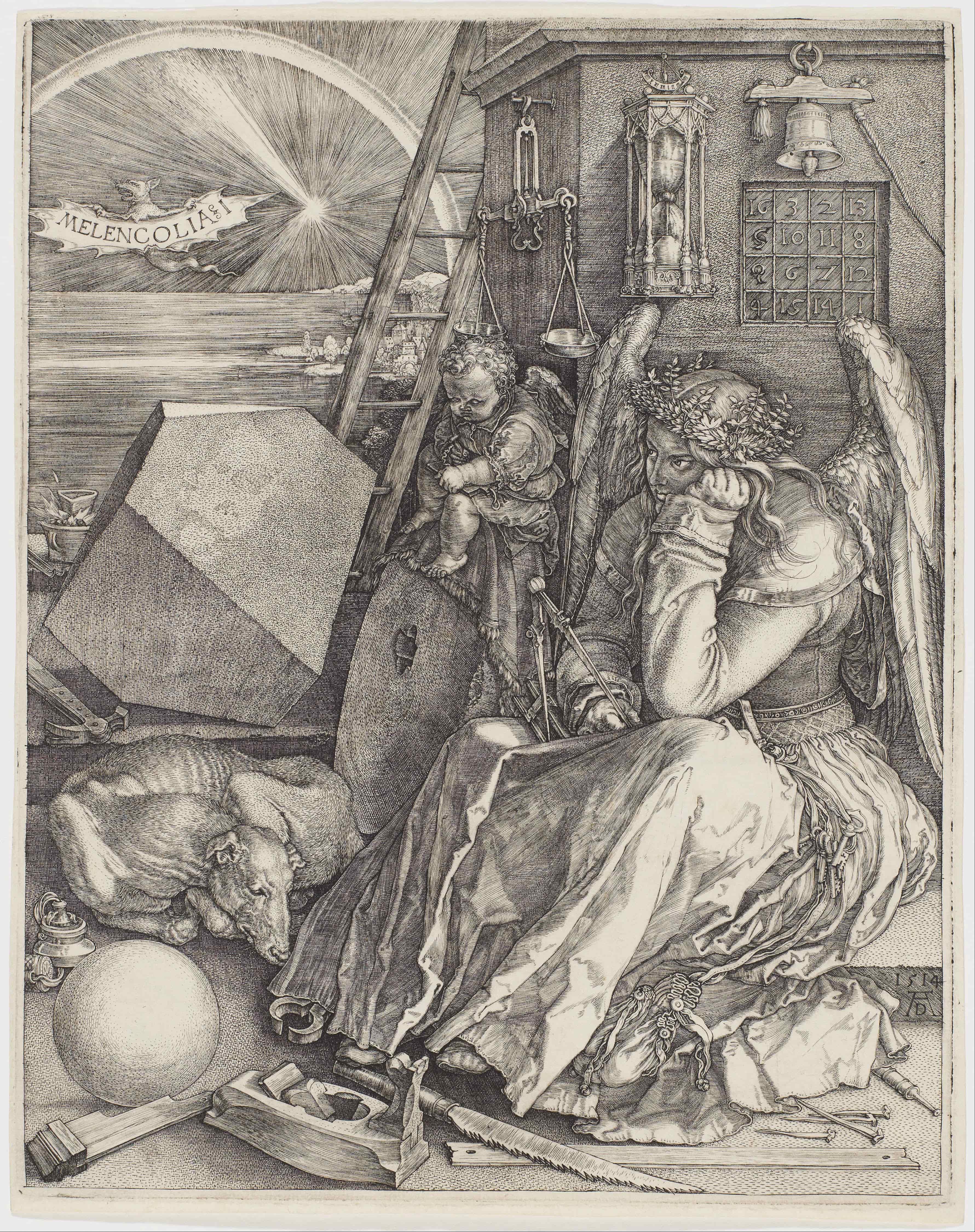 《忧郁 I》（Melencolia I）｜阿尔布雷希特·丢勒 Albrecht Dürer｜1514