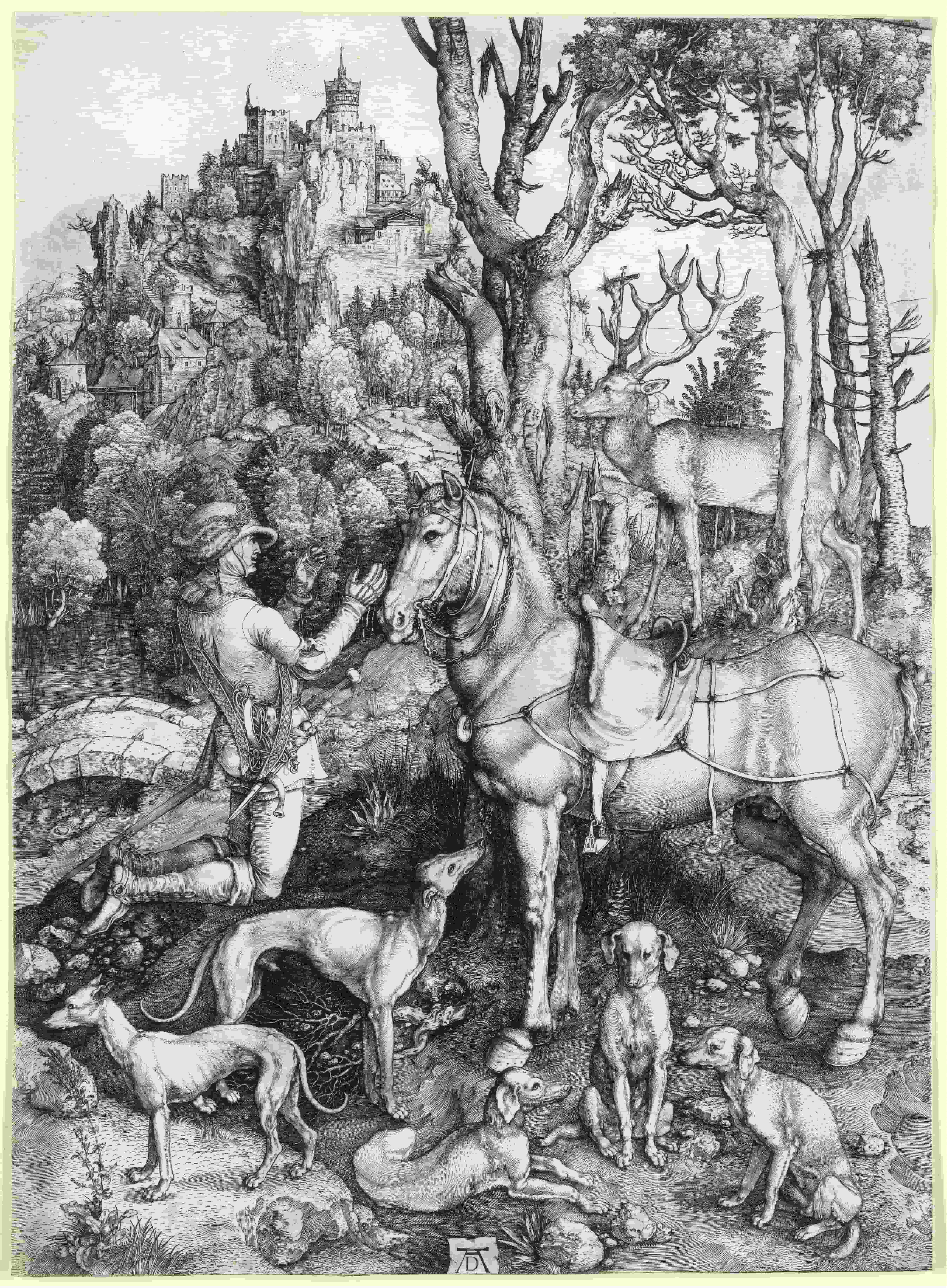 《圣尤斯塔斯》（Saint Eustace）｜阿尔布雷希特·丢勒 Albrecht Dürer｜1501