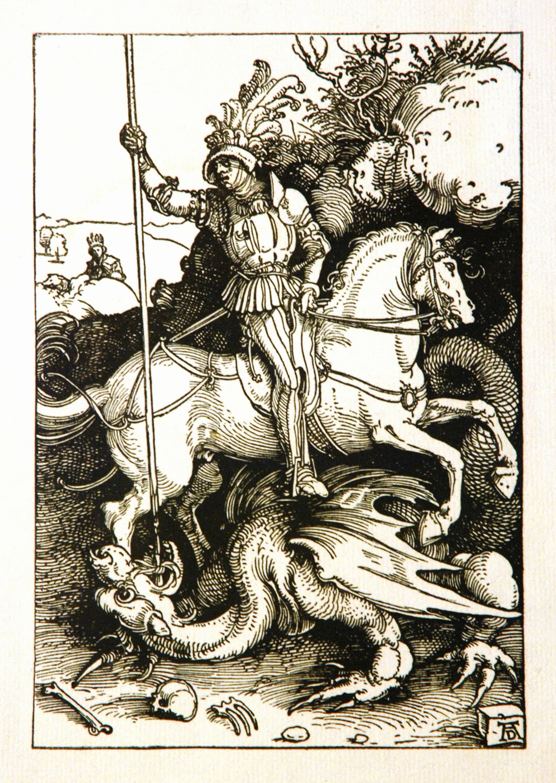 《圣乔治与龙》（St. George and the Dragon）｜阿尔布雷希特·丢勒 Albrecht Dürer｜1504