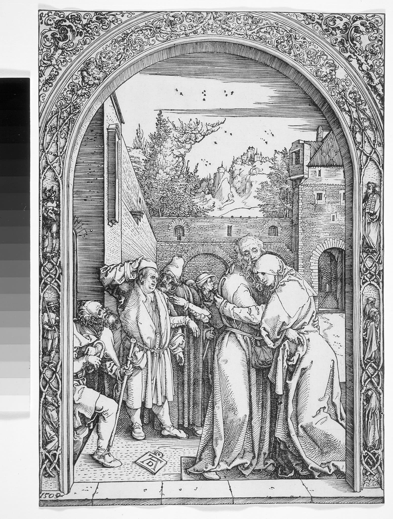 《约阿希姆与安妮在金门相会》（The Meeting of Joachim and Anne at the Golden Gate）｜阿尔布雷希特·丢勒 Albrecht Dürer｜1504