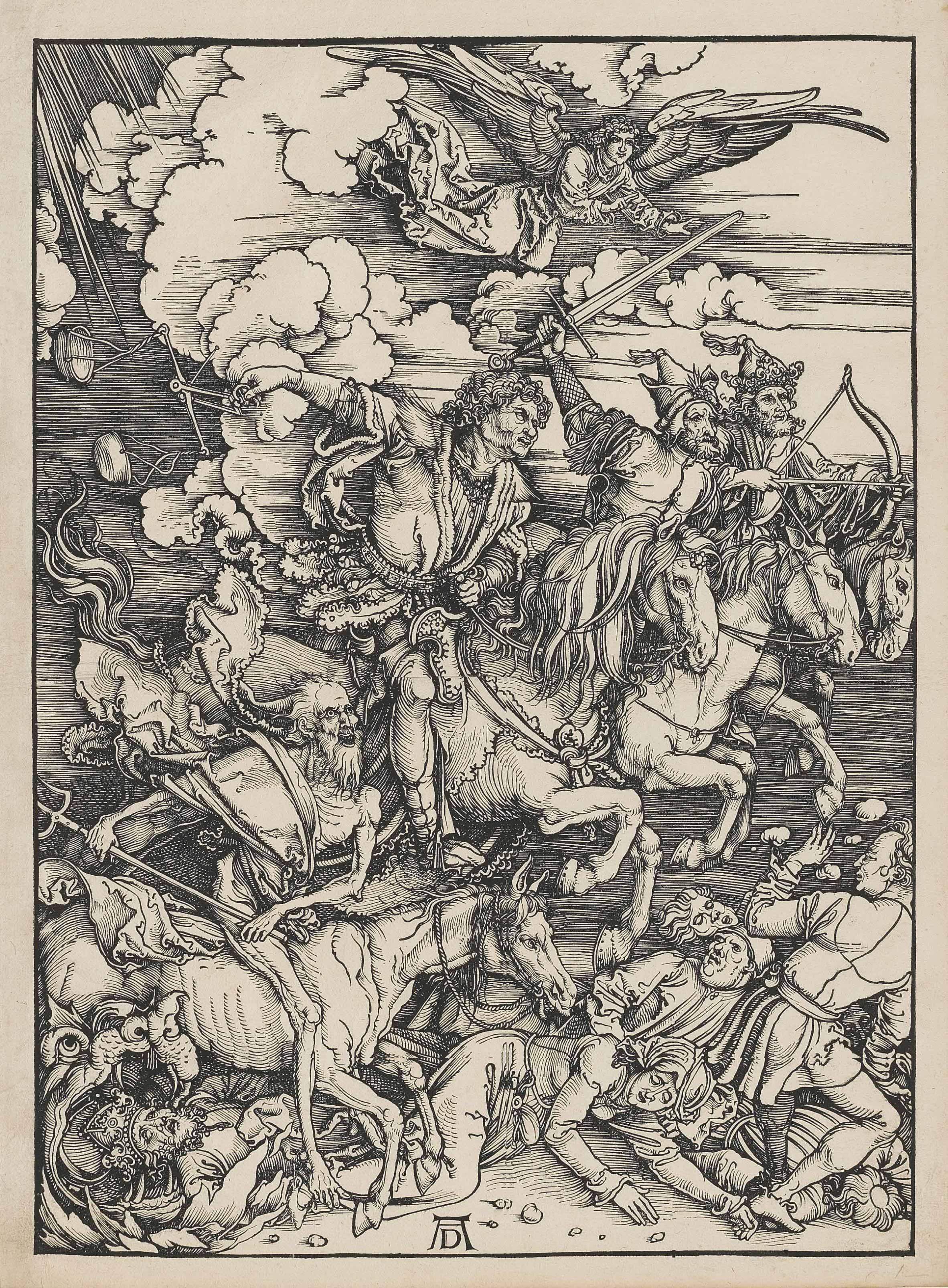 《启示录四骑士：死亡、饥荒、瘟疫与战争》（The Four Horsemen of the Apocalypse, Death, Famine, Pestilence and War）｜阿尔布雷希特·丢勒 Albrecht Dürer｜1498