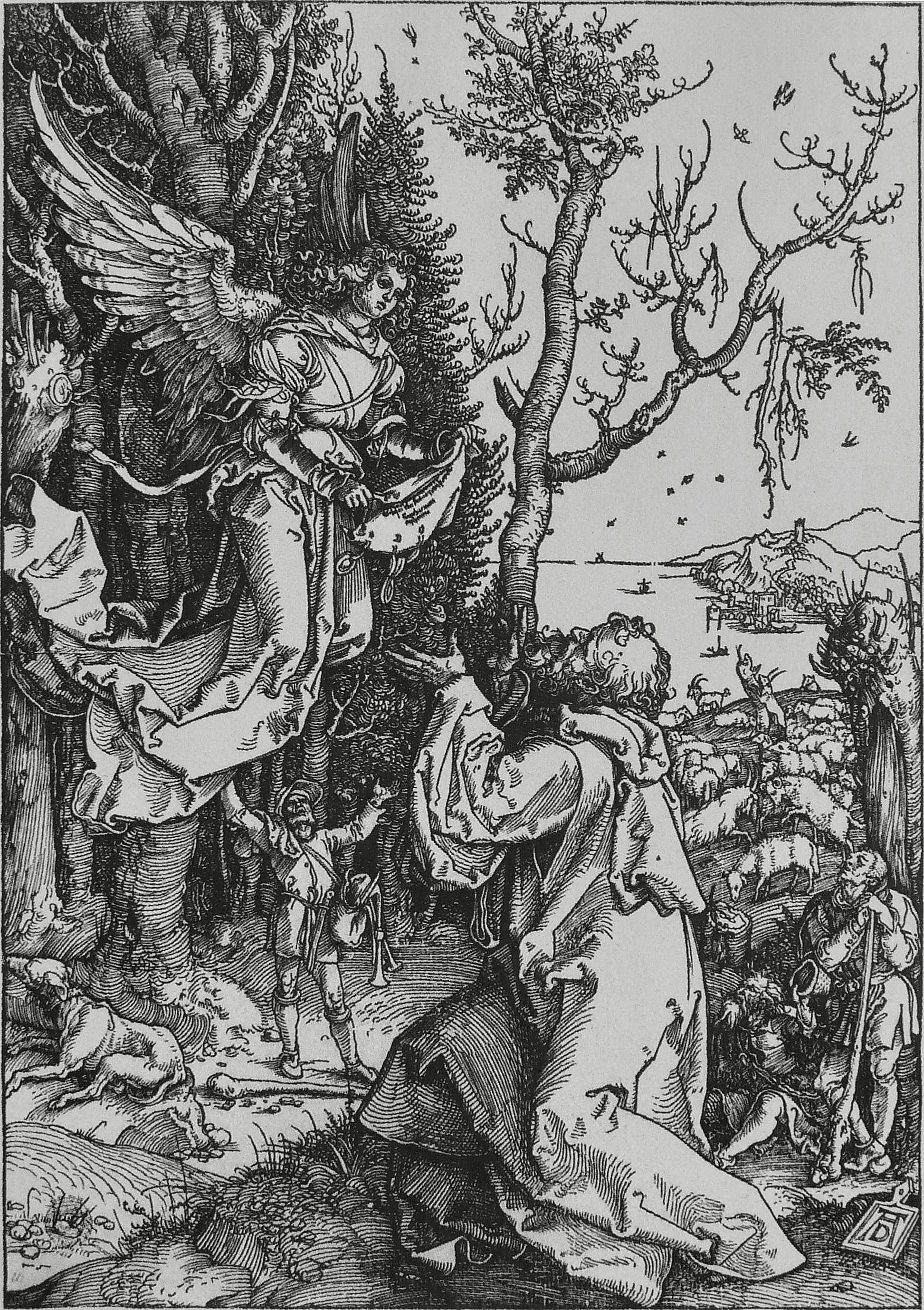 《约阿希姆与天使（《圣母生平》）》（Joachim and the Angel from the 'Life of the Virgin'）｜阿尔布雷希特·丢勒 Albrecht Dürer｜1511