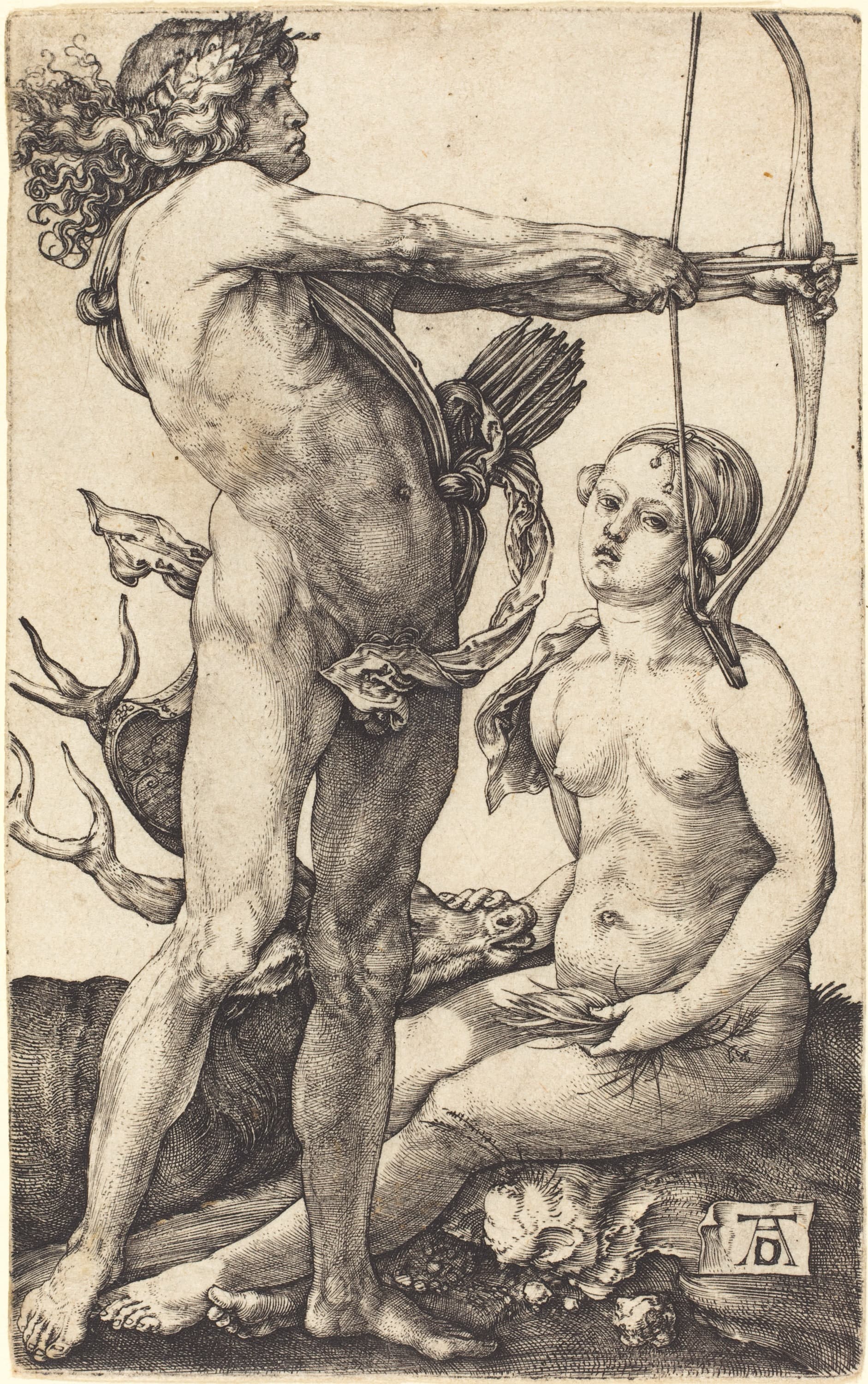 《阿波罗与狄安娜》（Apollo And Diana）｜阿尔布雷希特·丢勒 Albrecht Dürer｜1502