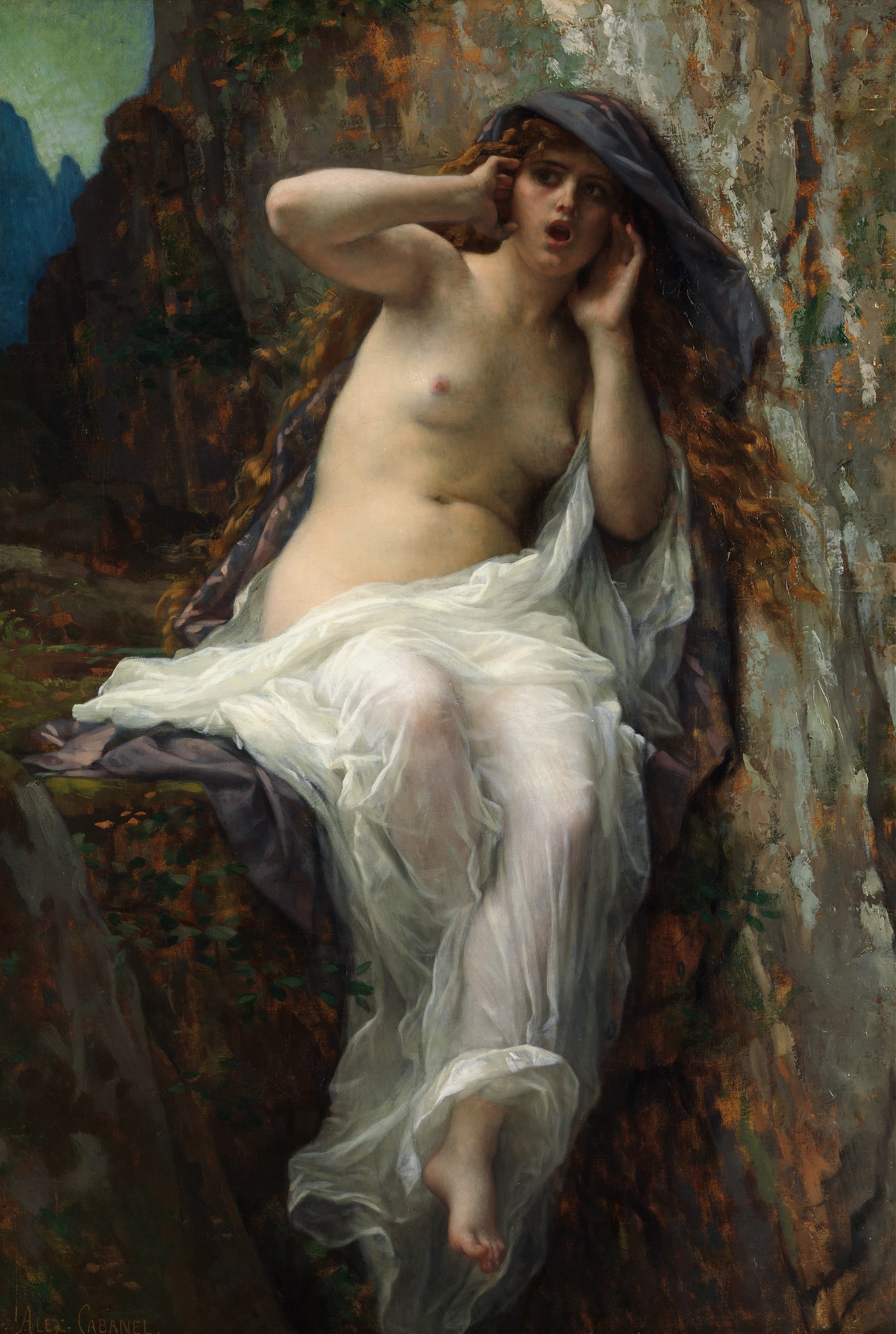 《回声》（Echo）｜亚历山大·卡巴内尔 Alexandre Cabanel｜1874