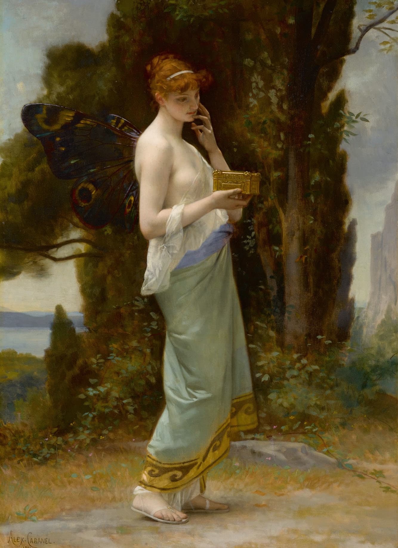 《精神》（Psyche）｜亚历山大·卡巴内尔 Alexandre Cabanel｜1881