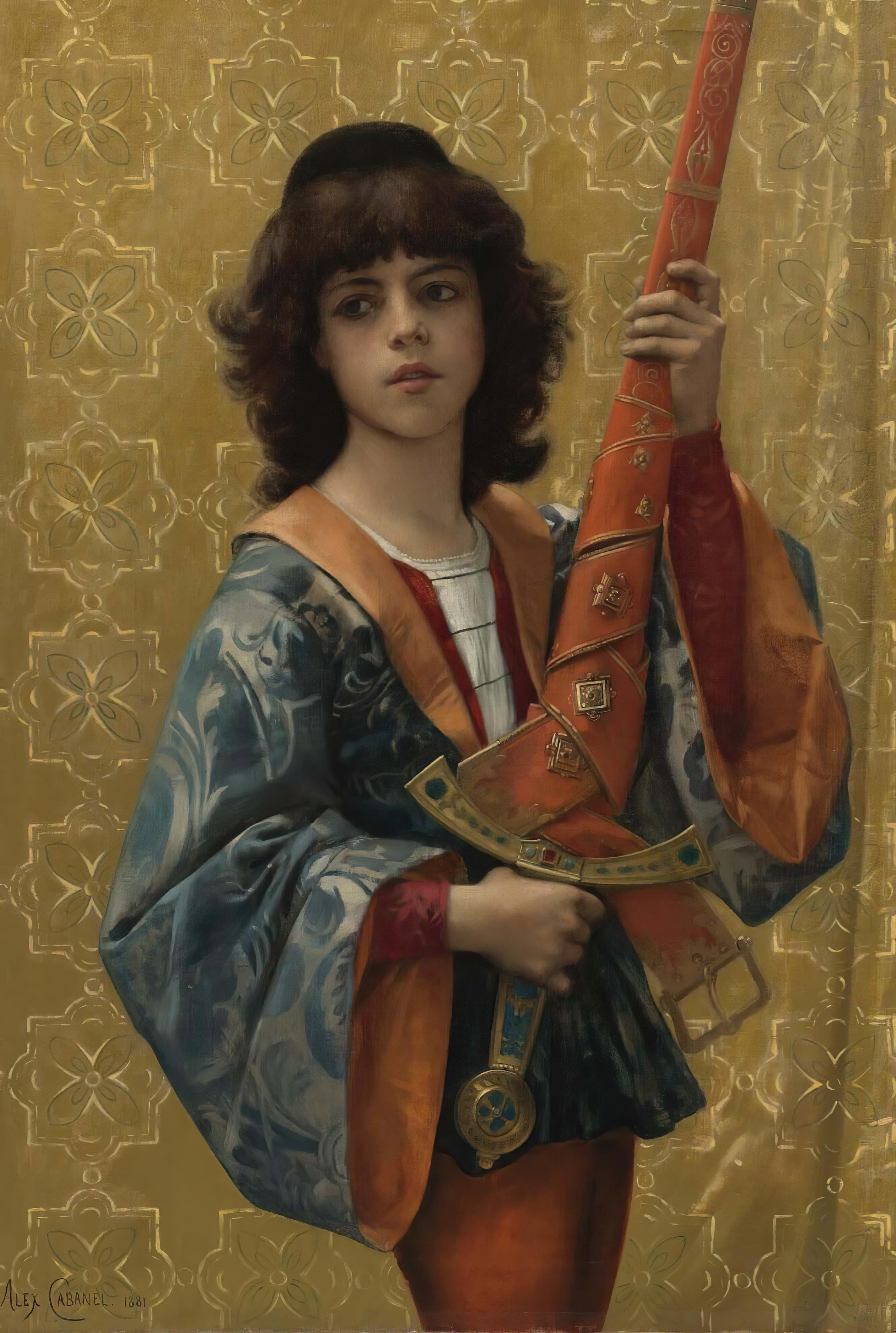 《一页》（A Page）｜亚历山大·卡巴内尔 Alexandre Cabanel｜1881
