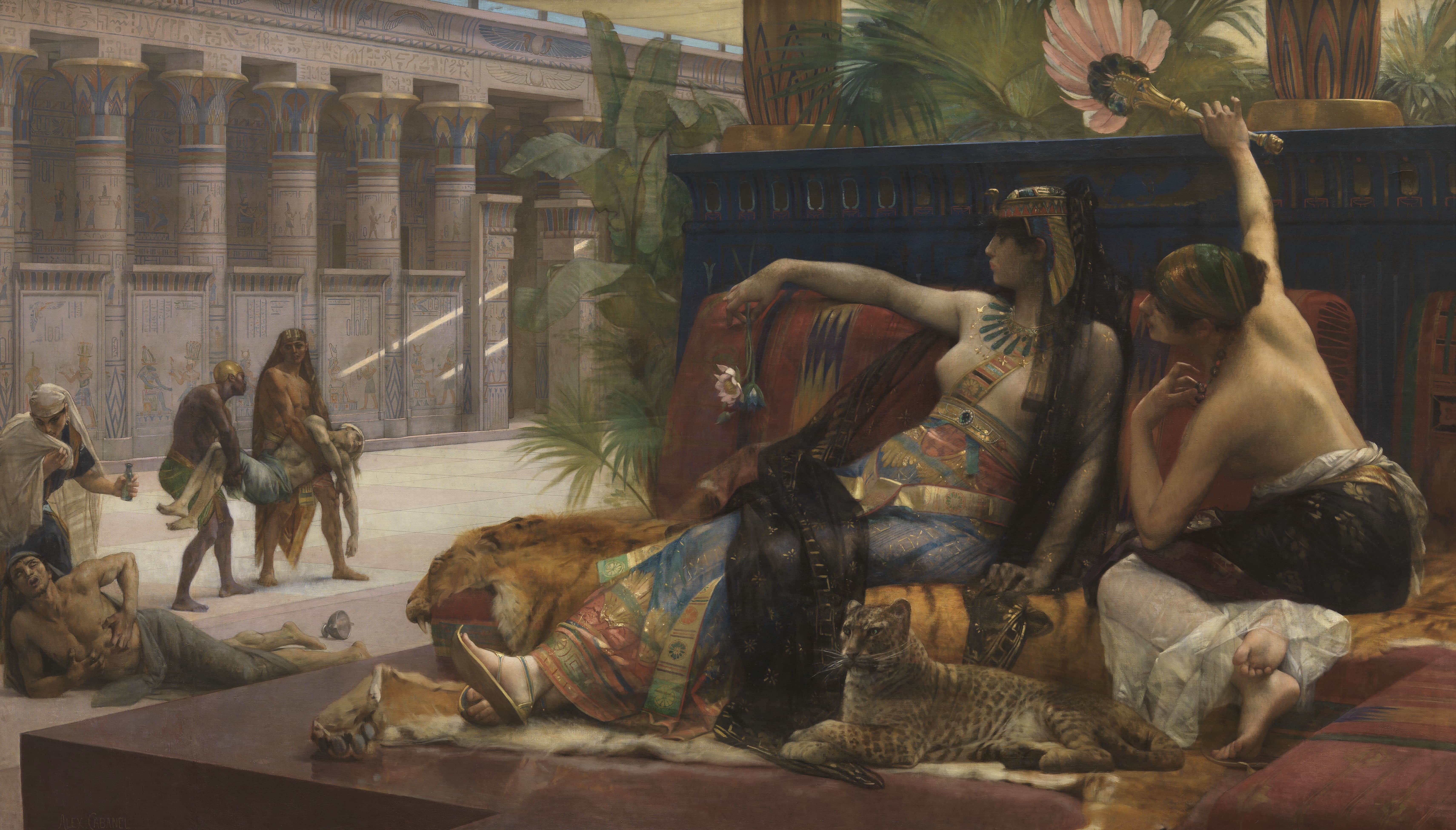 《克利奥帕特拉在死刑犯身上测试毒药》（Cleopatra testing poisons on condemned prisoners）｜亚历山大·卡巴内尔 Alexandre Cabanel｜1887