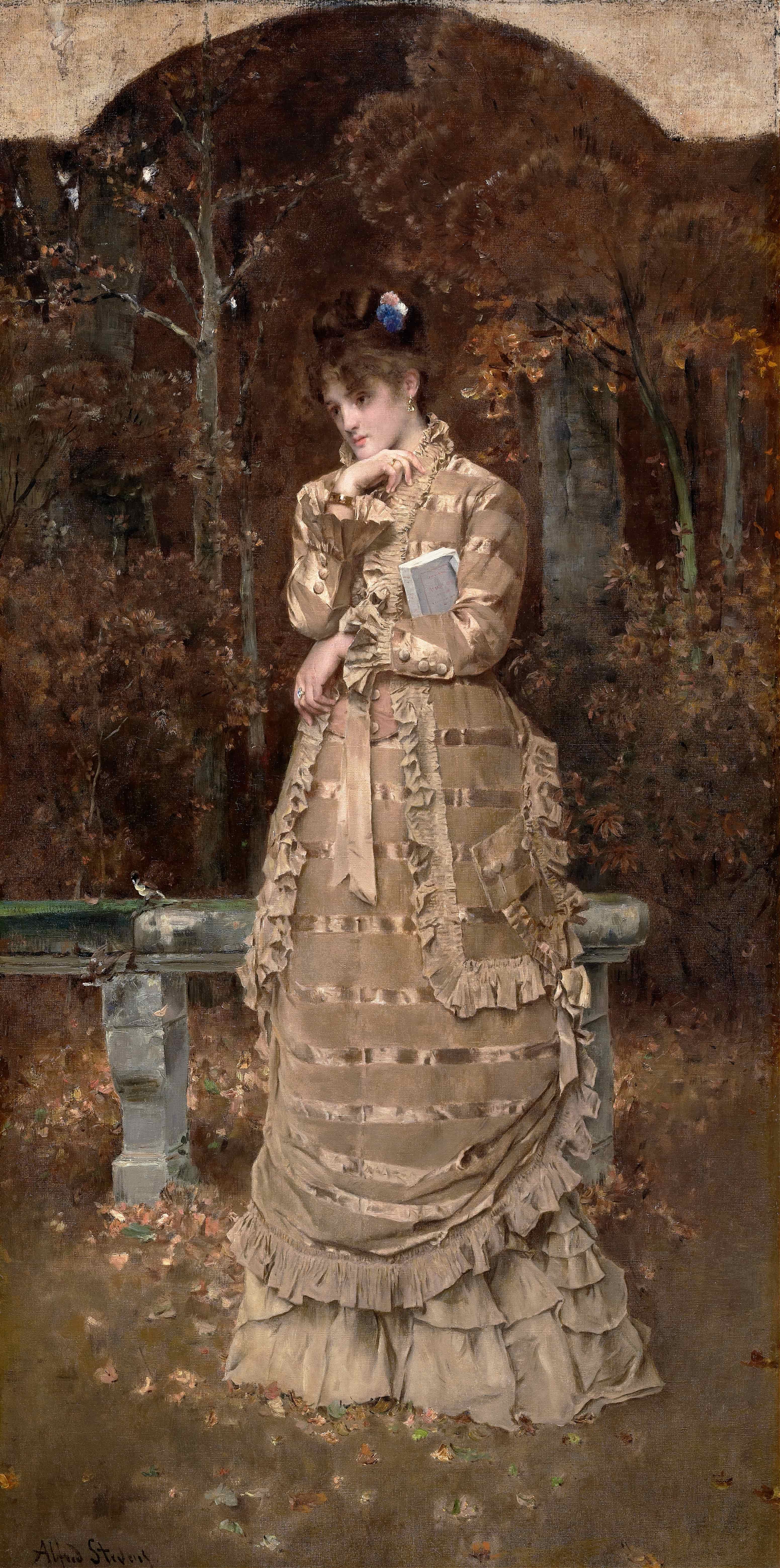 《落下》（Fall）｜阿尔弗雷德·史蒂文斯 Alfred Stevens｜1877