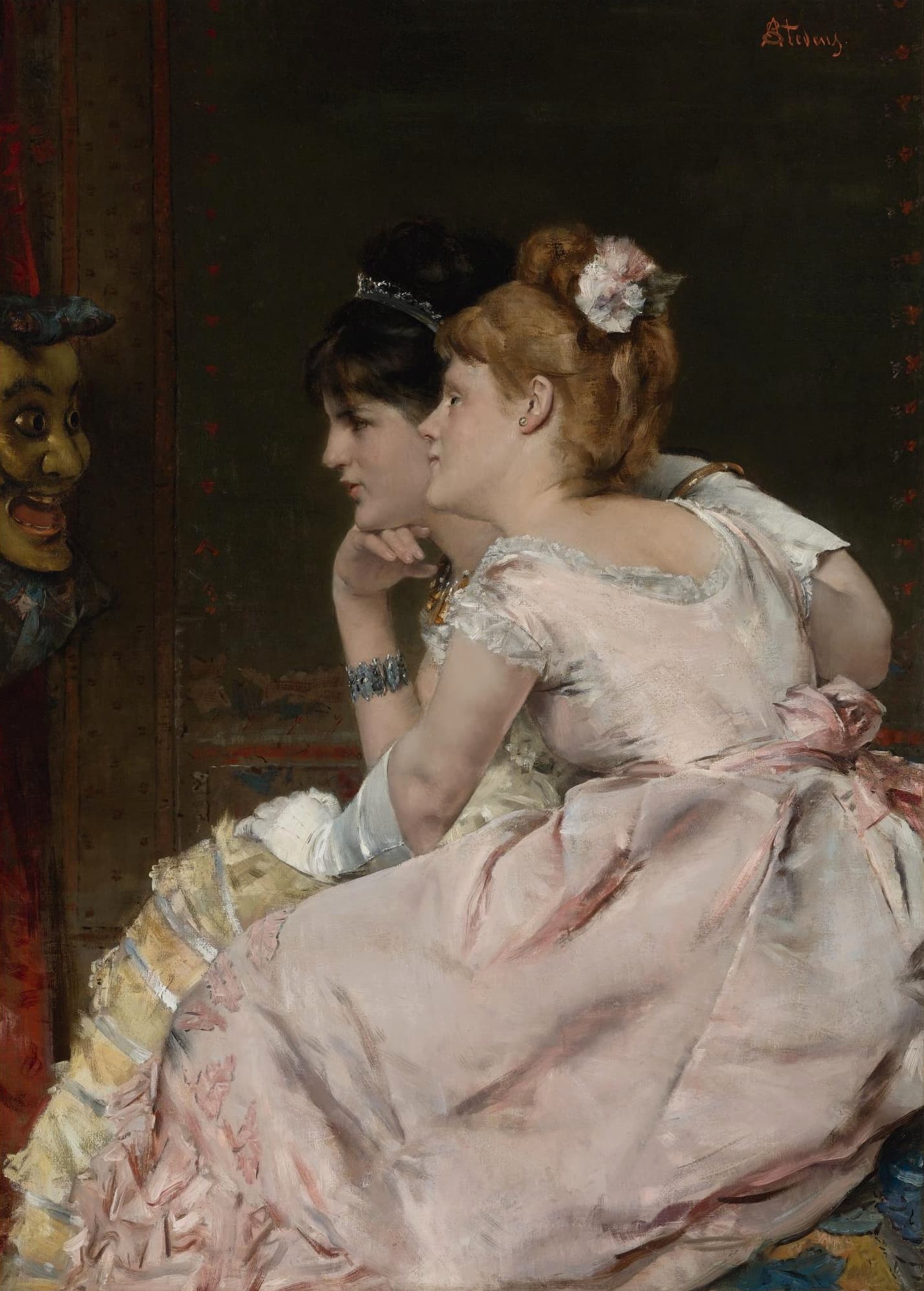 《日本面具》（The Japanese Mask）｜阿尔弗雷德·史蒂文斯 Alfred Stevens｜约1877