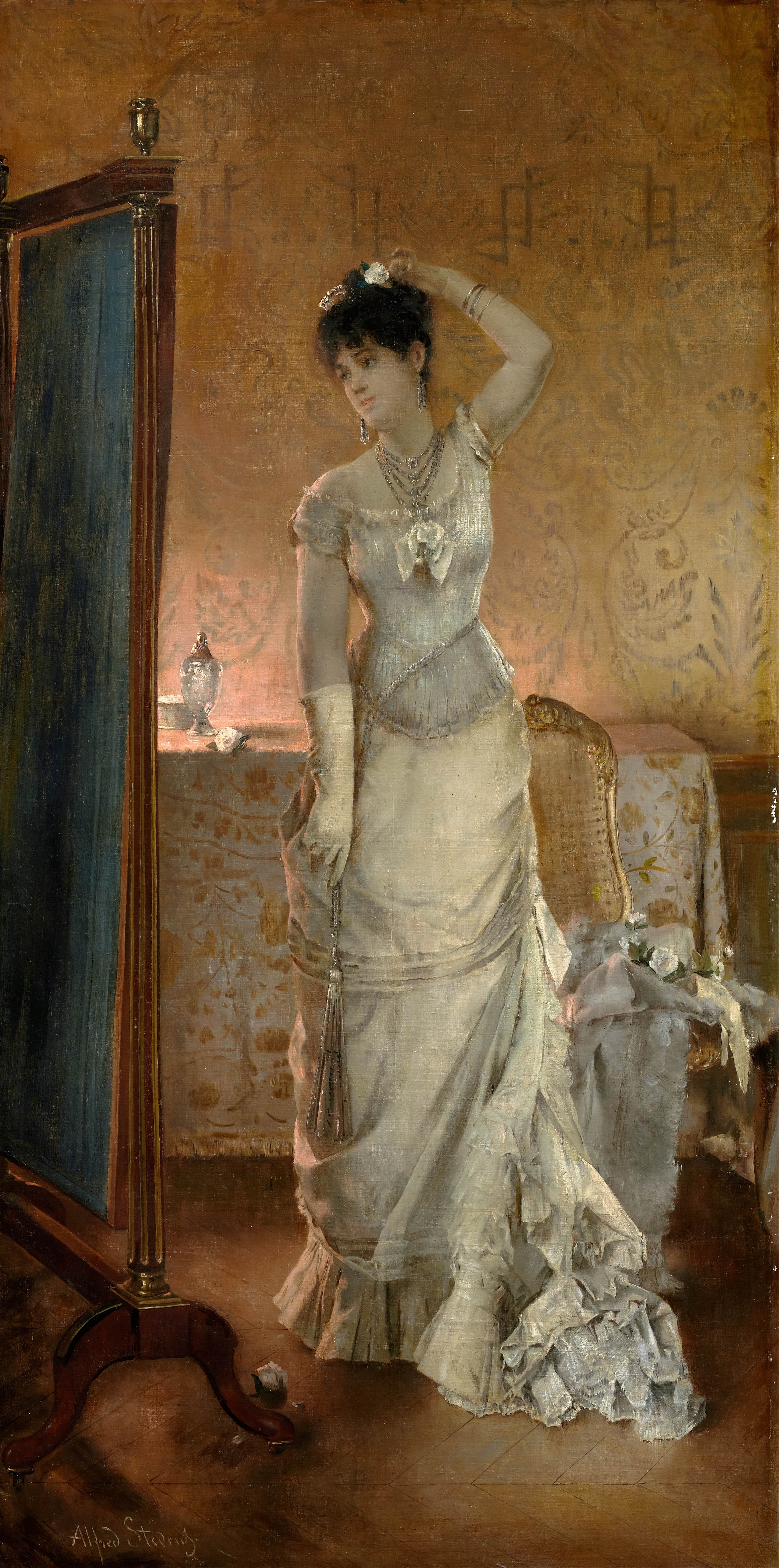 《冬天》（Winter）｜阿尔弗雷德·史蒂文斯 Alfred Stevens｜1877