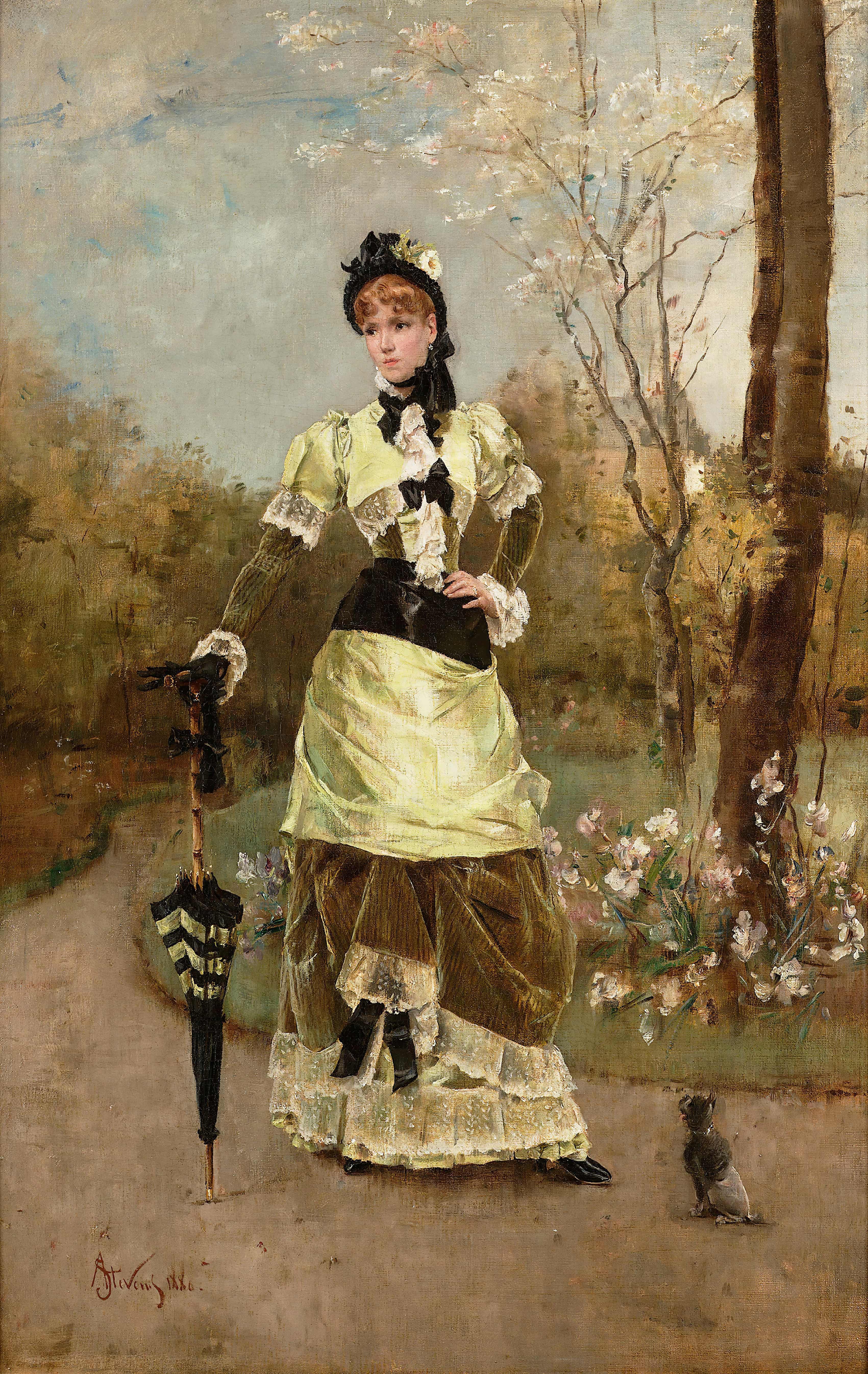 《巴黎人》（The Parisian）｜阿尔弗雷德·史蒂文斯 Alfred Stevens｜1880