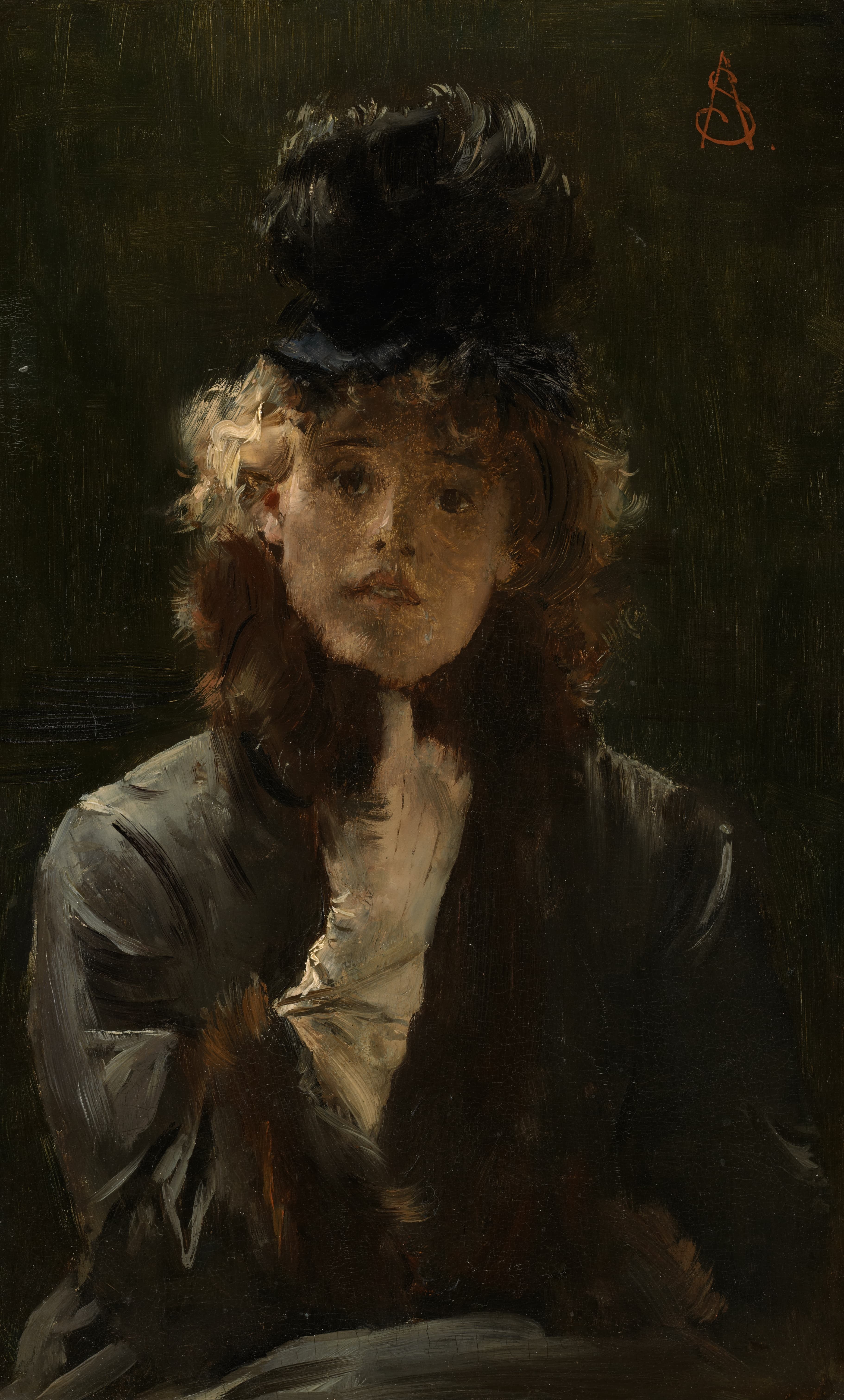《巴黎狮身人面像》（The Parisian Sphinx）｜阿尔弗雷德·史蒂文斯 Alfred Stevens｜约1880