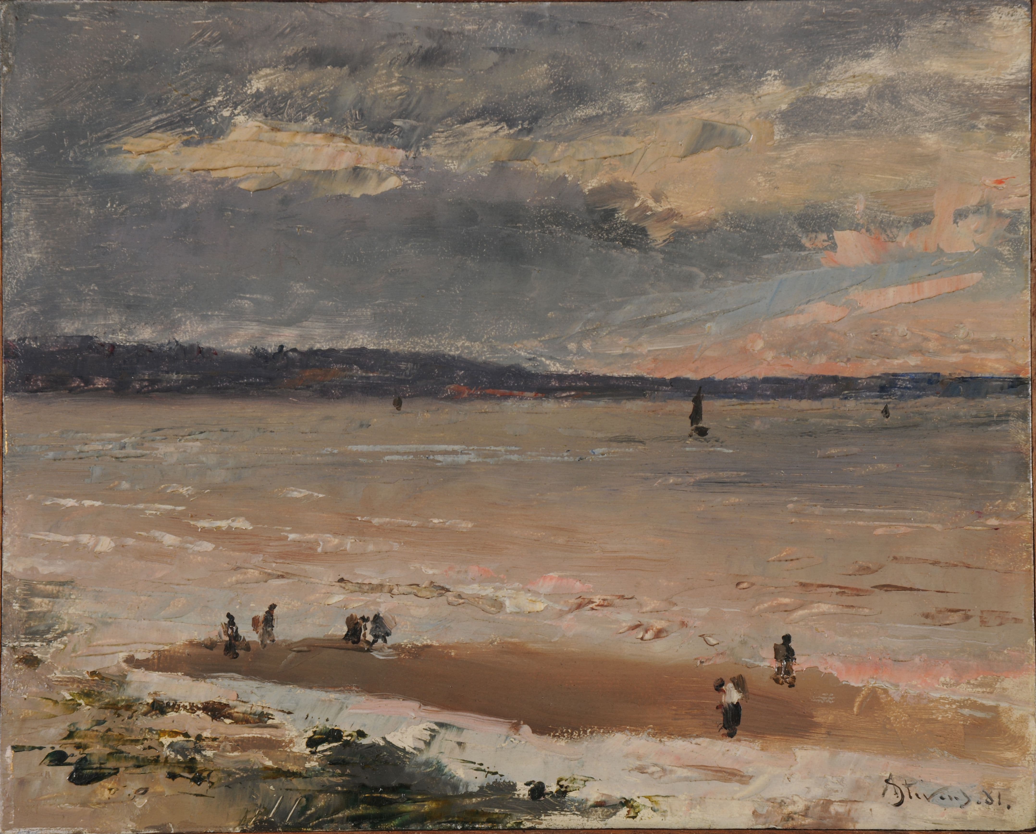 《勒阿弗尔海军陆战队》（Marine Le Havre）｜阿尔弗雷德·史蒂文斯 Alfred Stevens｜1881