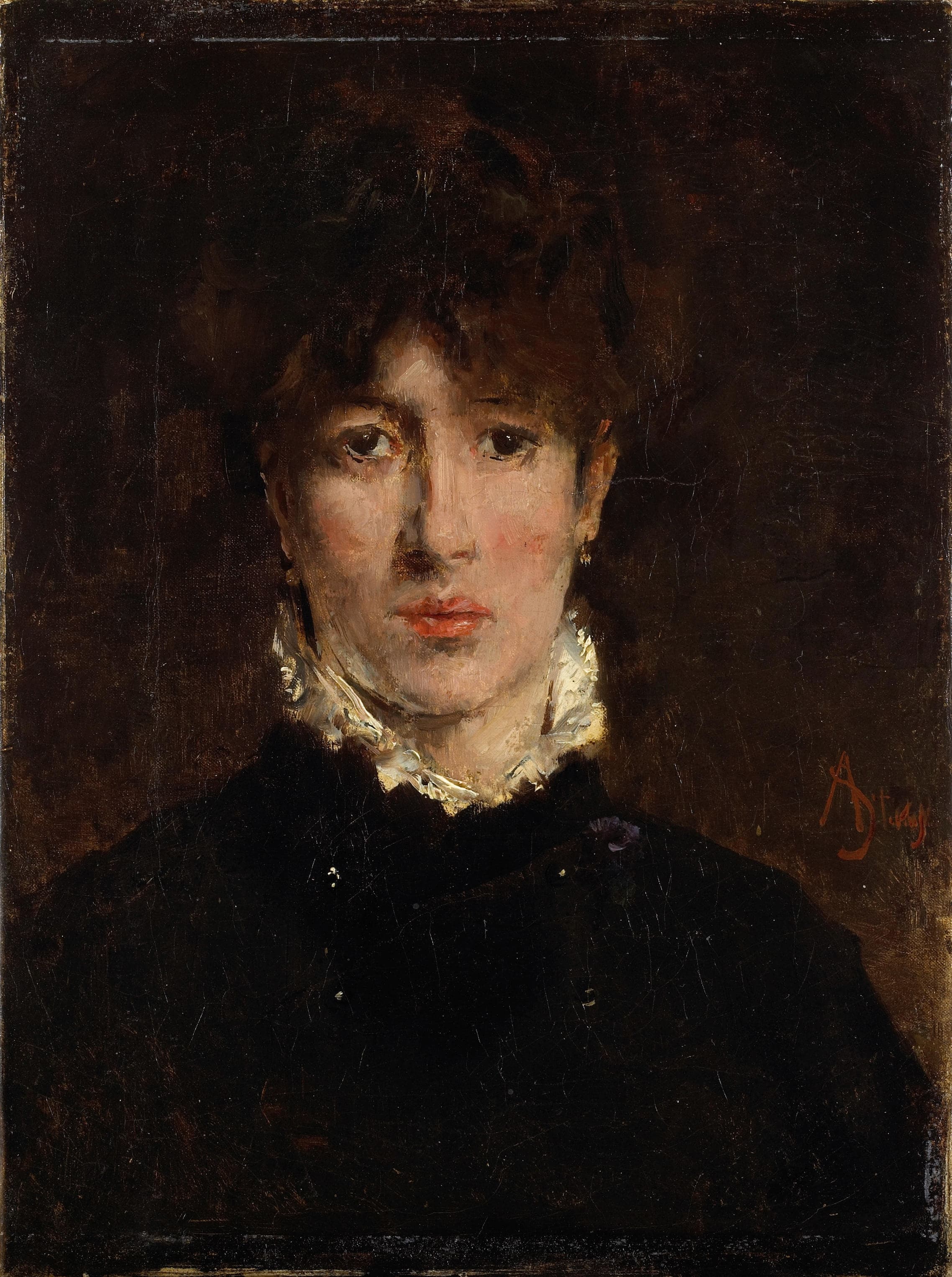 被认为是莎拉·伯恩哈特的女人的肖像