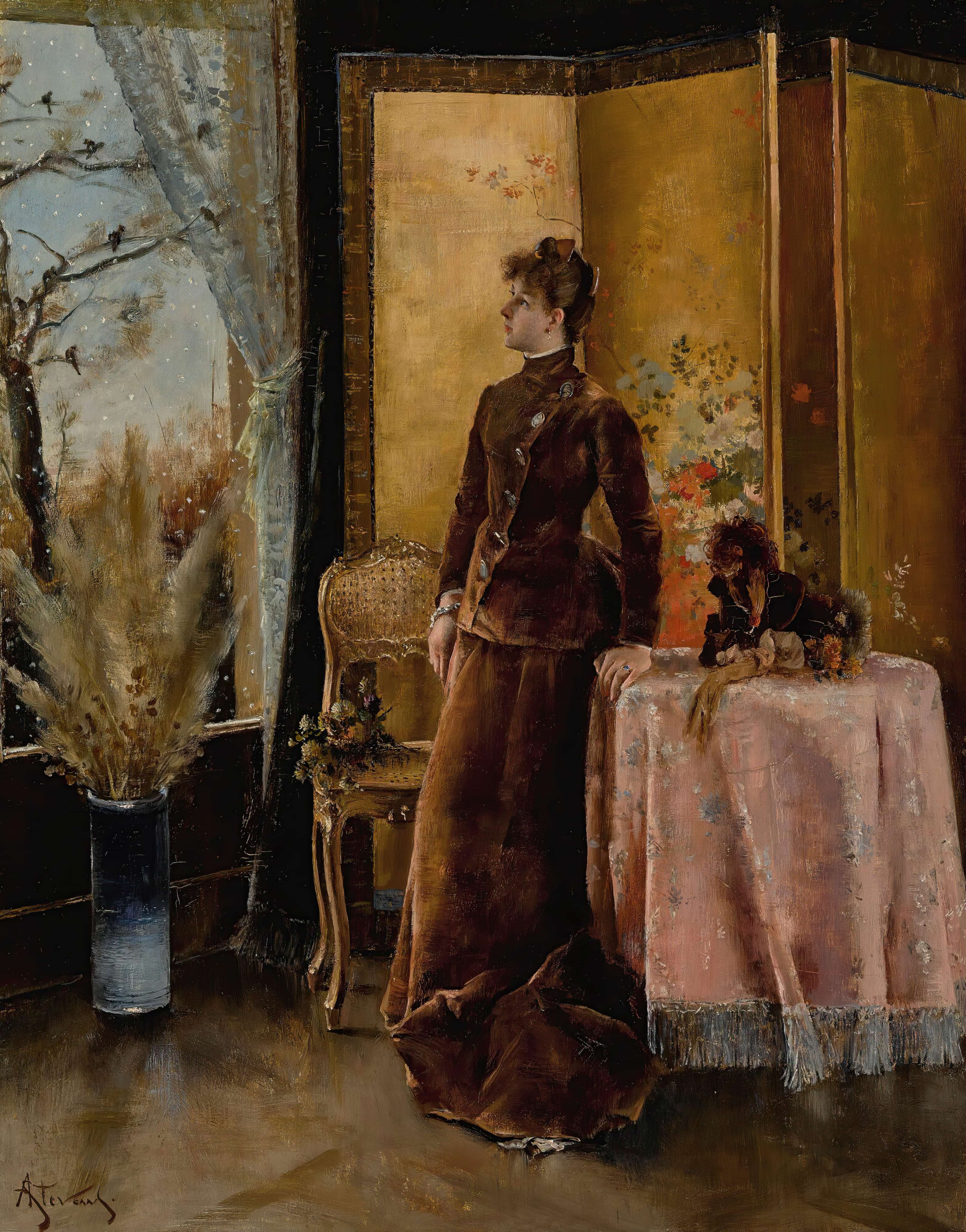 《雪》（Snow）｜阿尔弗雷德·史蒂文斯 Alfred Stevens｜不明