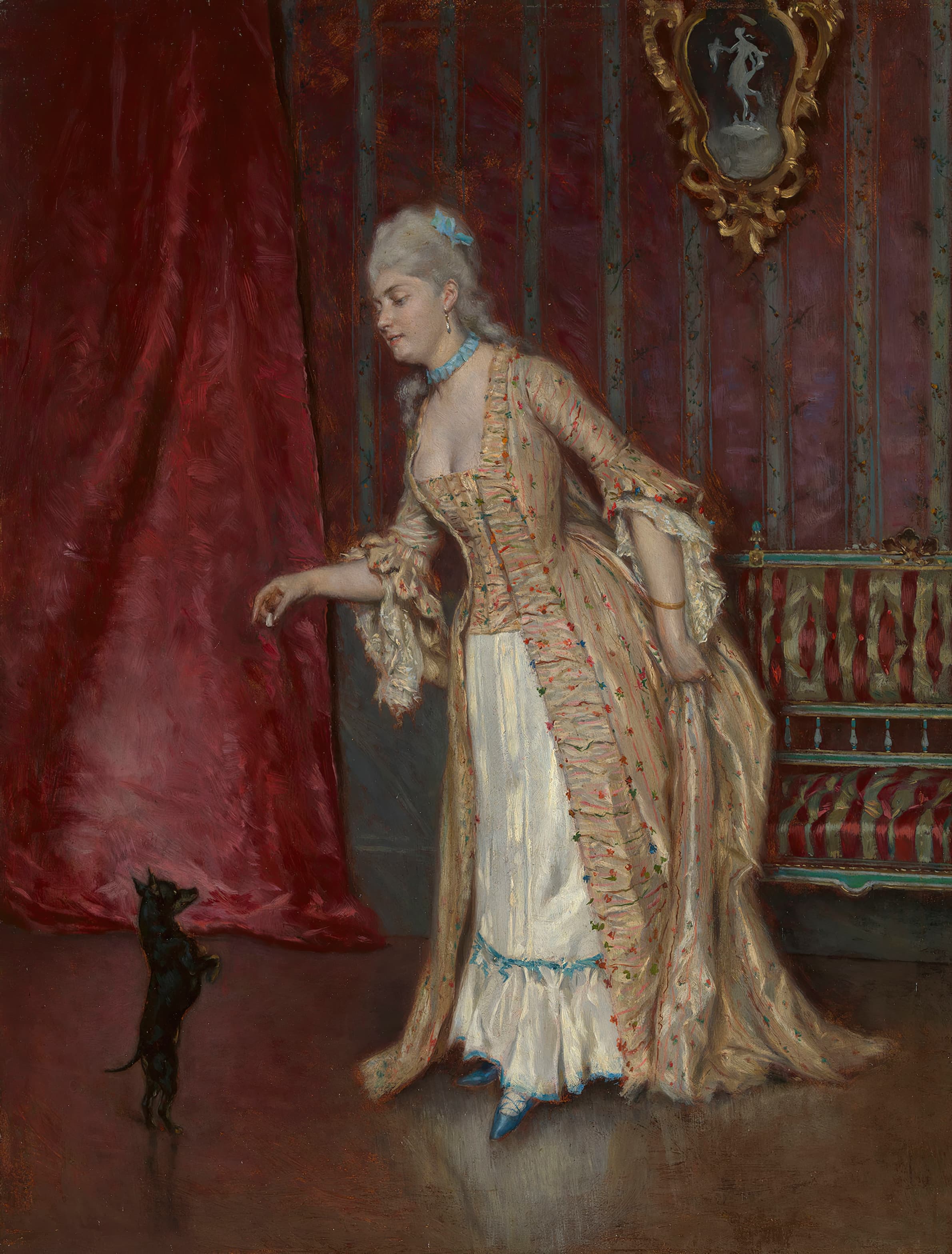 《一个女人的站立图》（Standing Figure of a Woman）｜阿尔弗雷德·史蒂文斯 Alfred Stevens｜不明