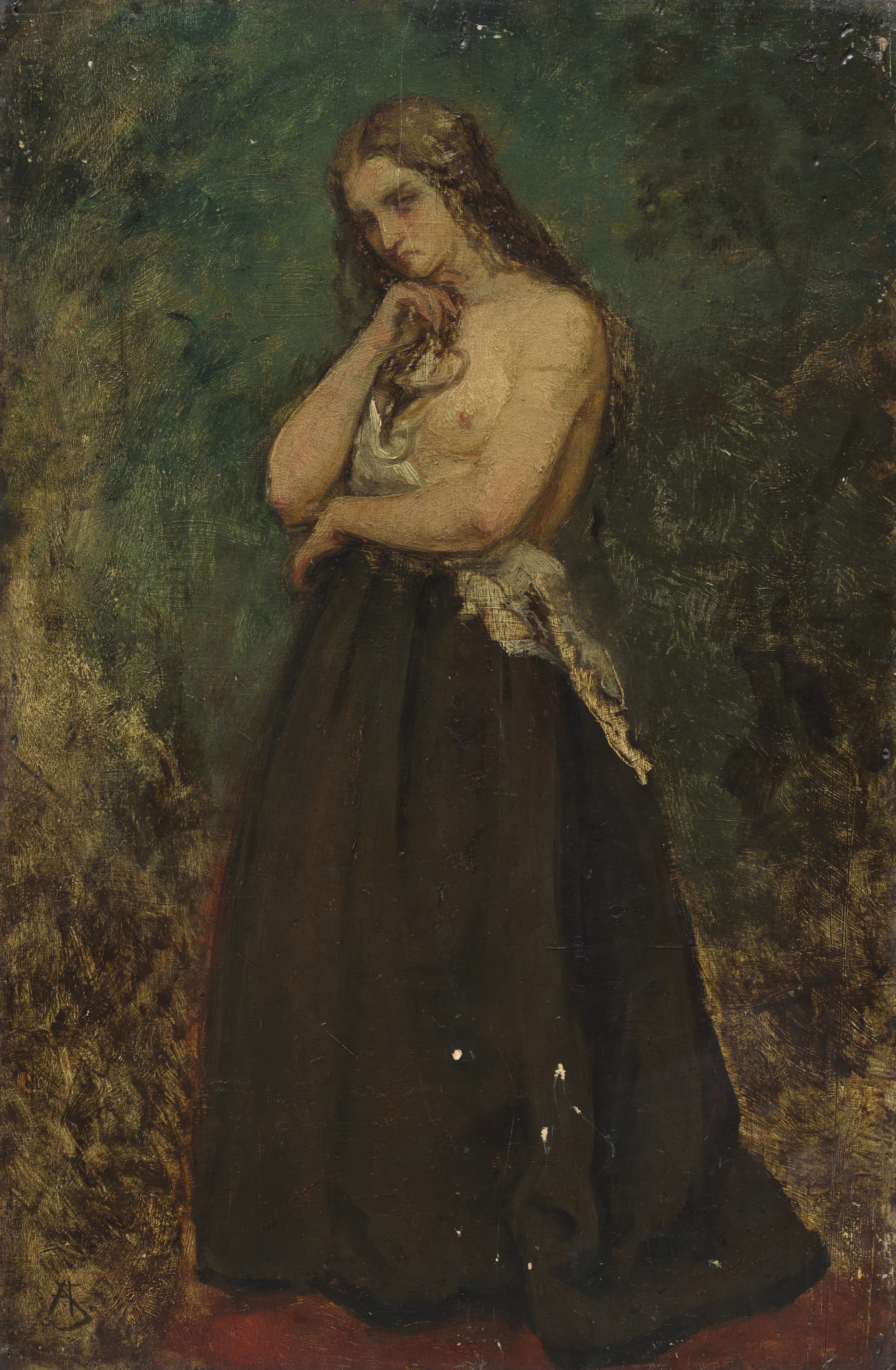 《模型研究》（Study of a Model）｜阿尔弗雷德·史蒂文斯 Alfred Stevens｜不明