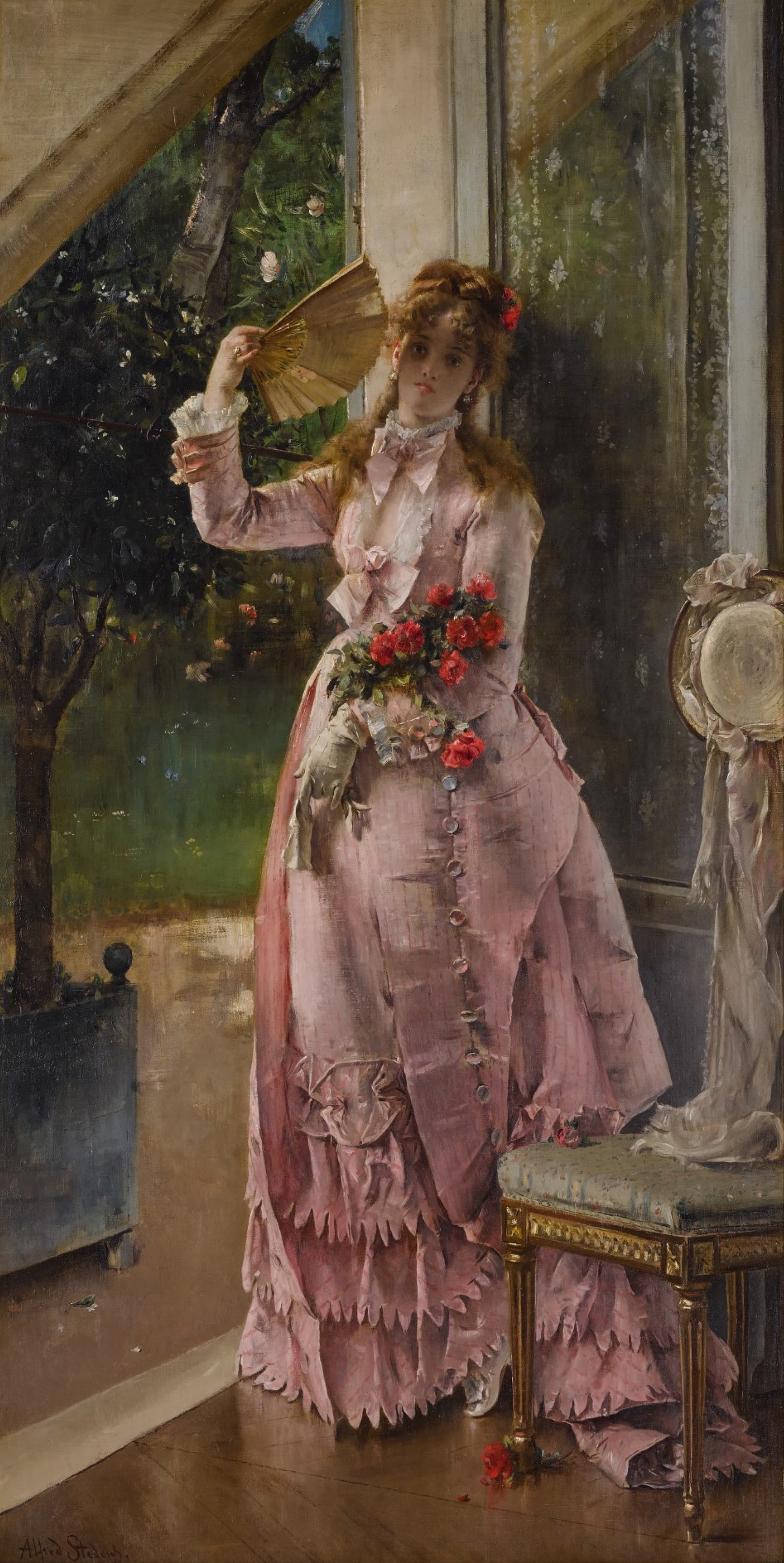 《夏天》（Summer）｜阿尔弗雷德·史蒂文斯 Alfred Stevens｜不明
