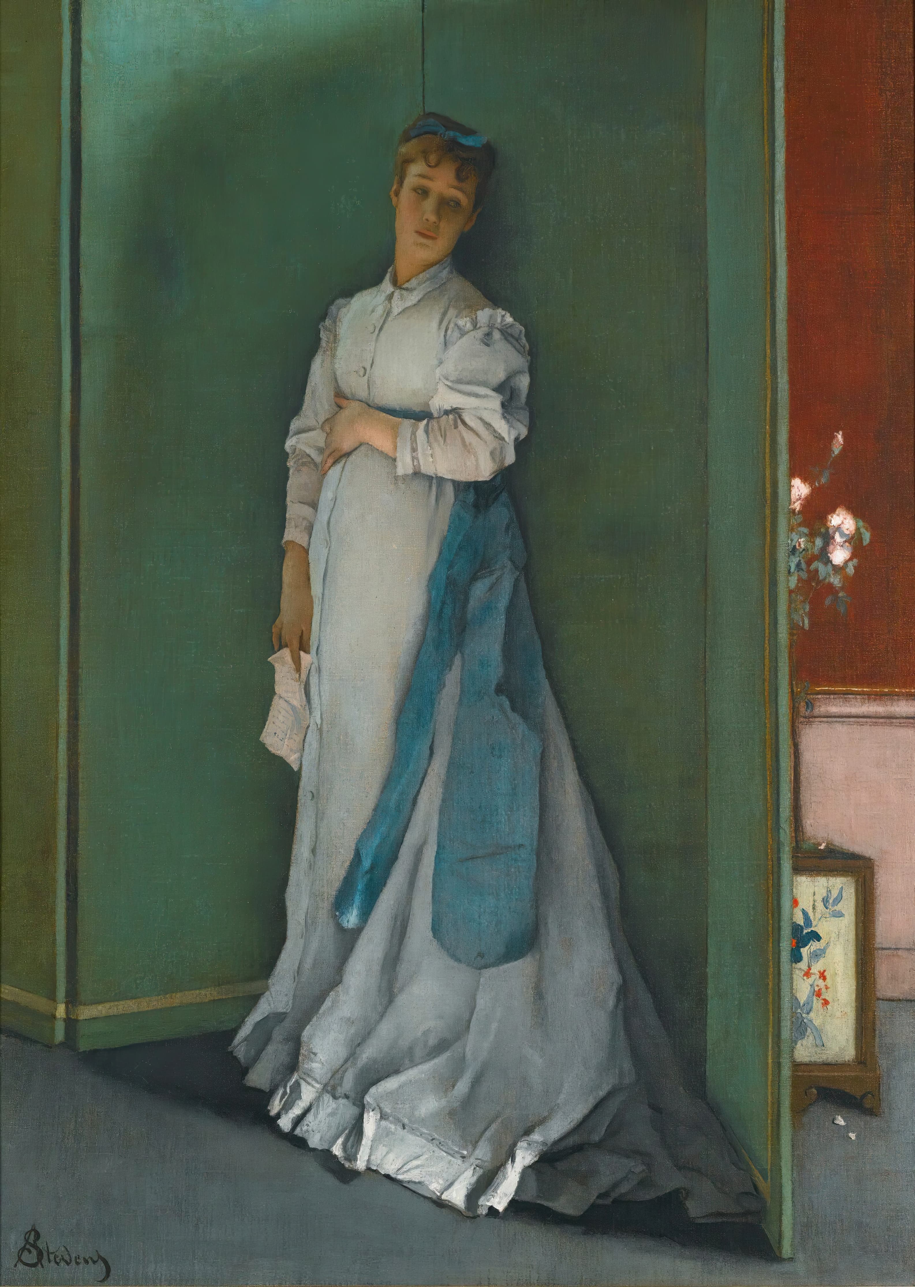 《激动》（The Emotion）｜阿尔弗雷德·史蒂文斯 Alfred Stevens｜不明