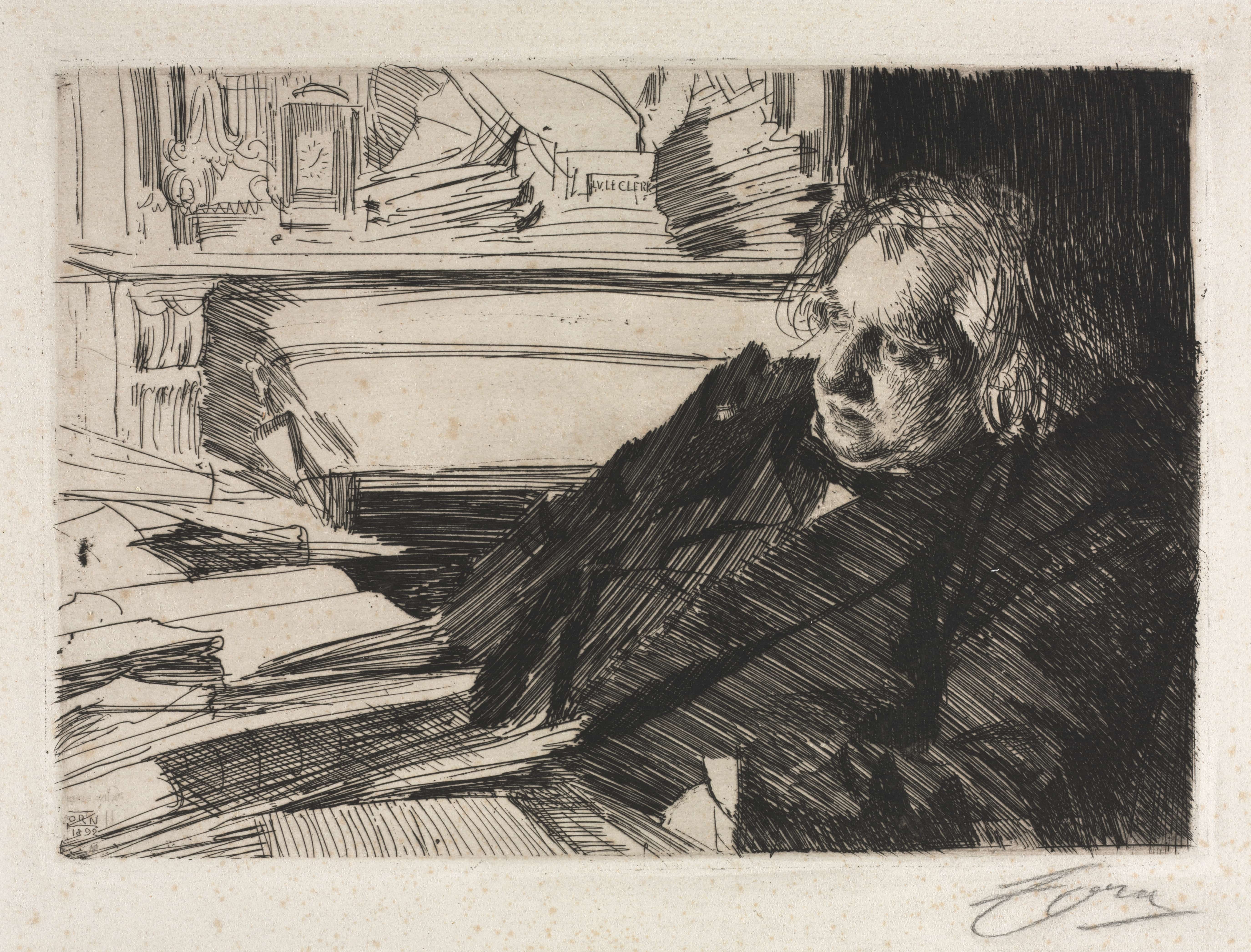 《欧内斯特·雷南》（Ernest Renan）｜安德斯·佐恩 Anders Zorn｜1892