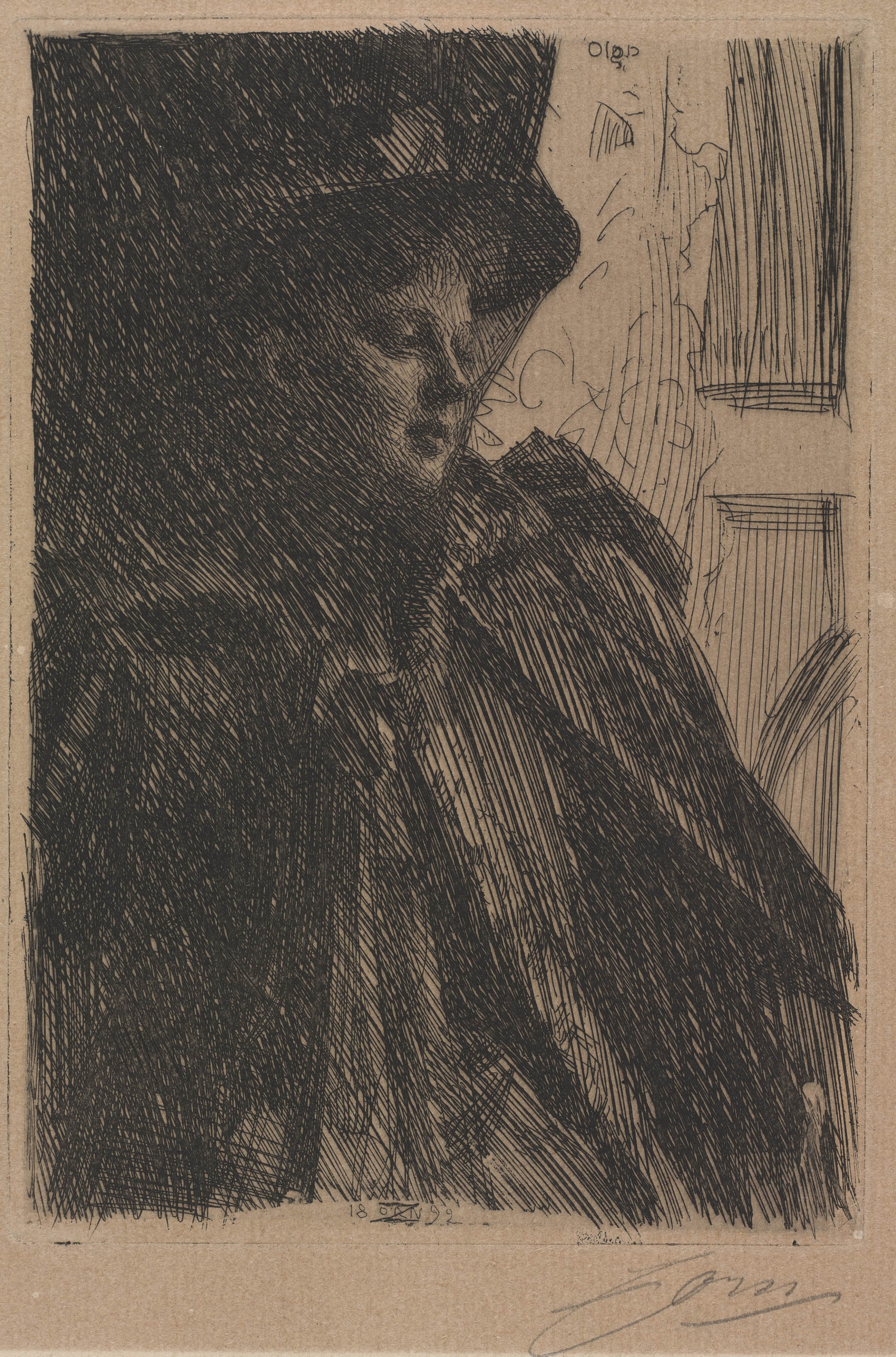 《奥尔加·布拉特女士》（mme olga bratt）｜安德斯·佐恩 Anders Zorn｜1892