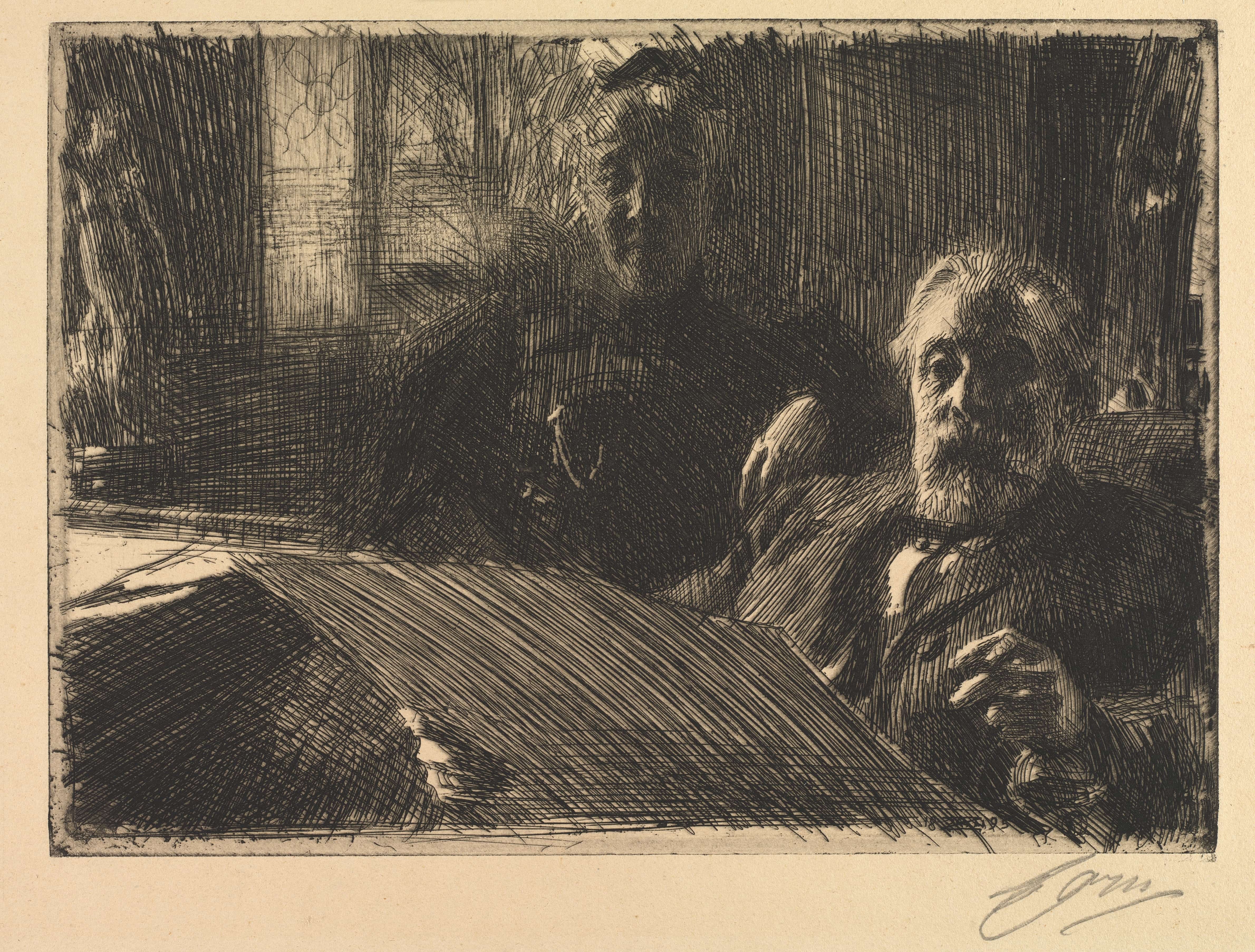 《芙丝汀宝先生和夫人》（mr and mrs furstenberg）｜安德斯·佐恩 Anders Zorn｜1895