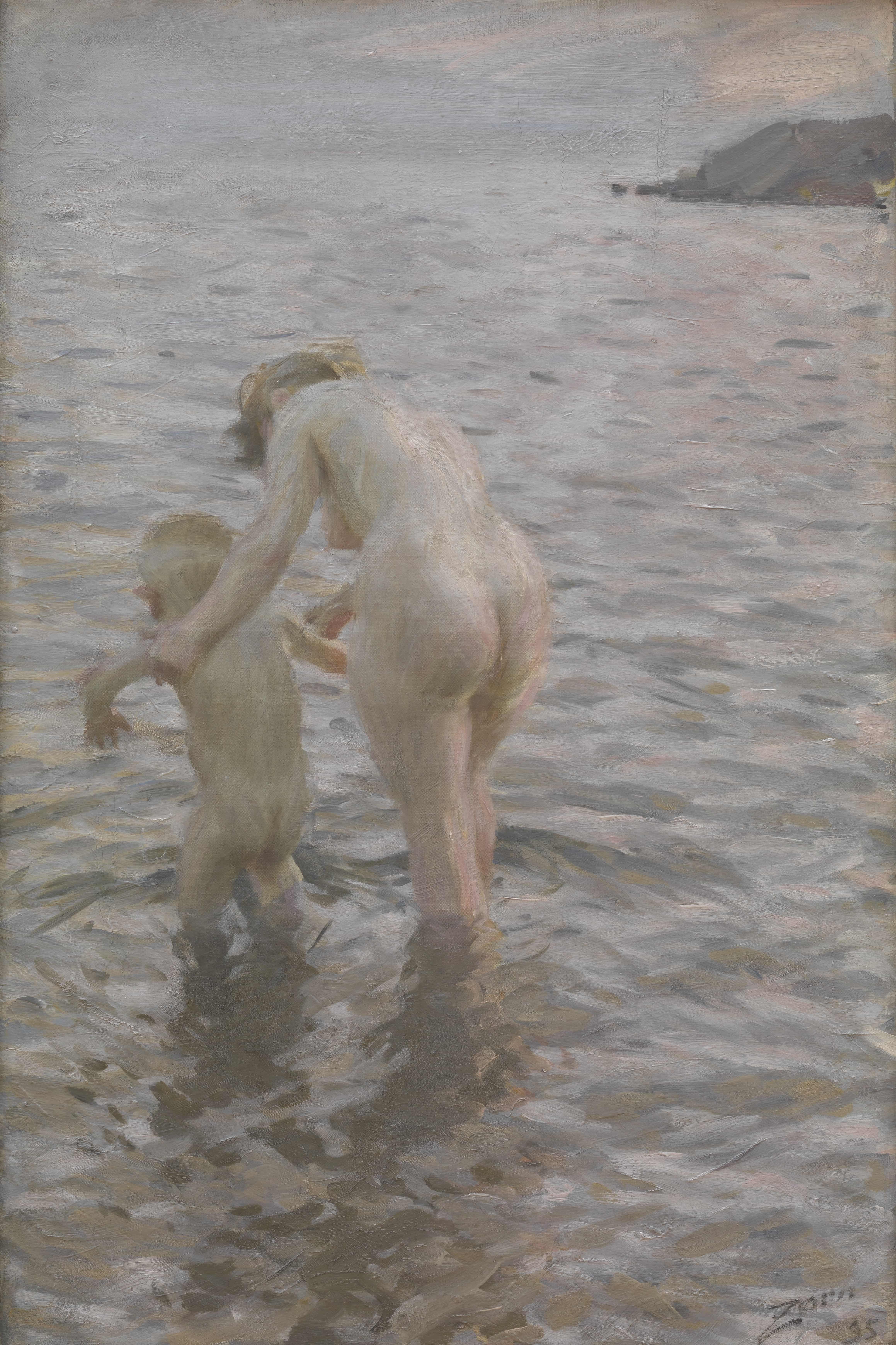 《和妈妈》（with mother）｜安德斯·佐恩 Anders Zorn｜1895