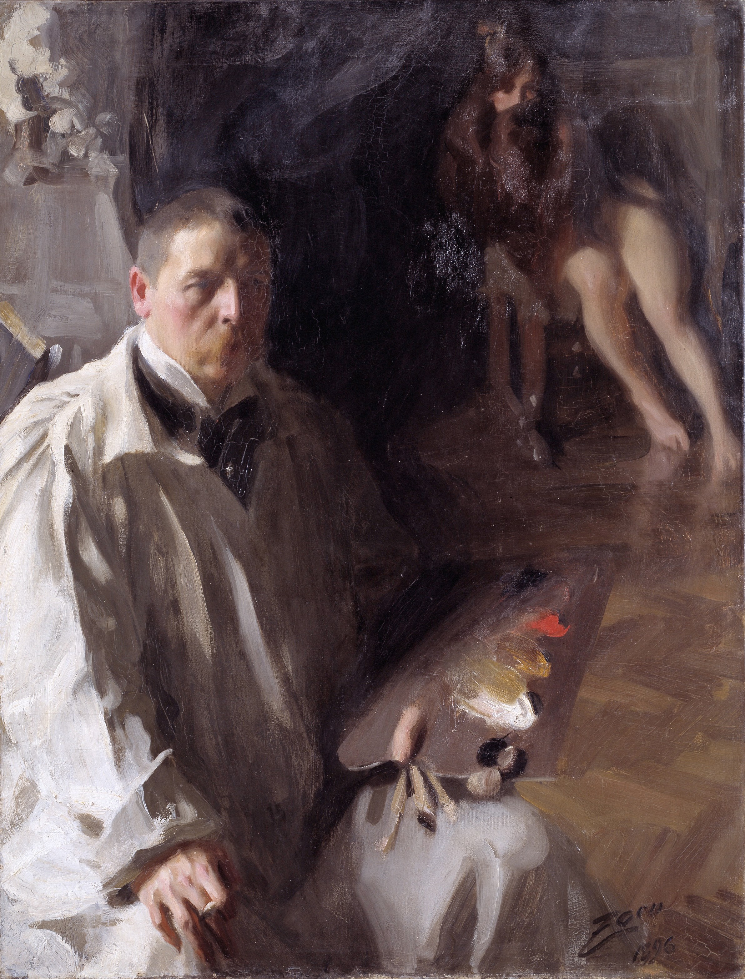 《安德斯·佐恩的自画像》（Self-portrait by Anders Zorn）｜安德斯·佐恩 Anders Zorn｜1896