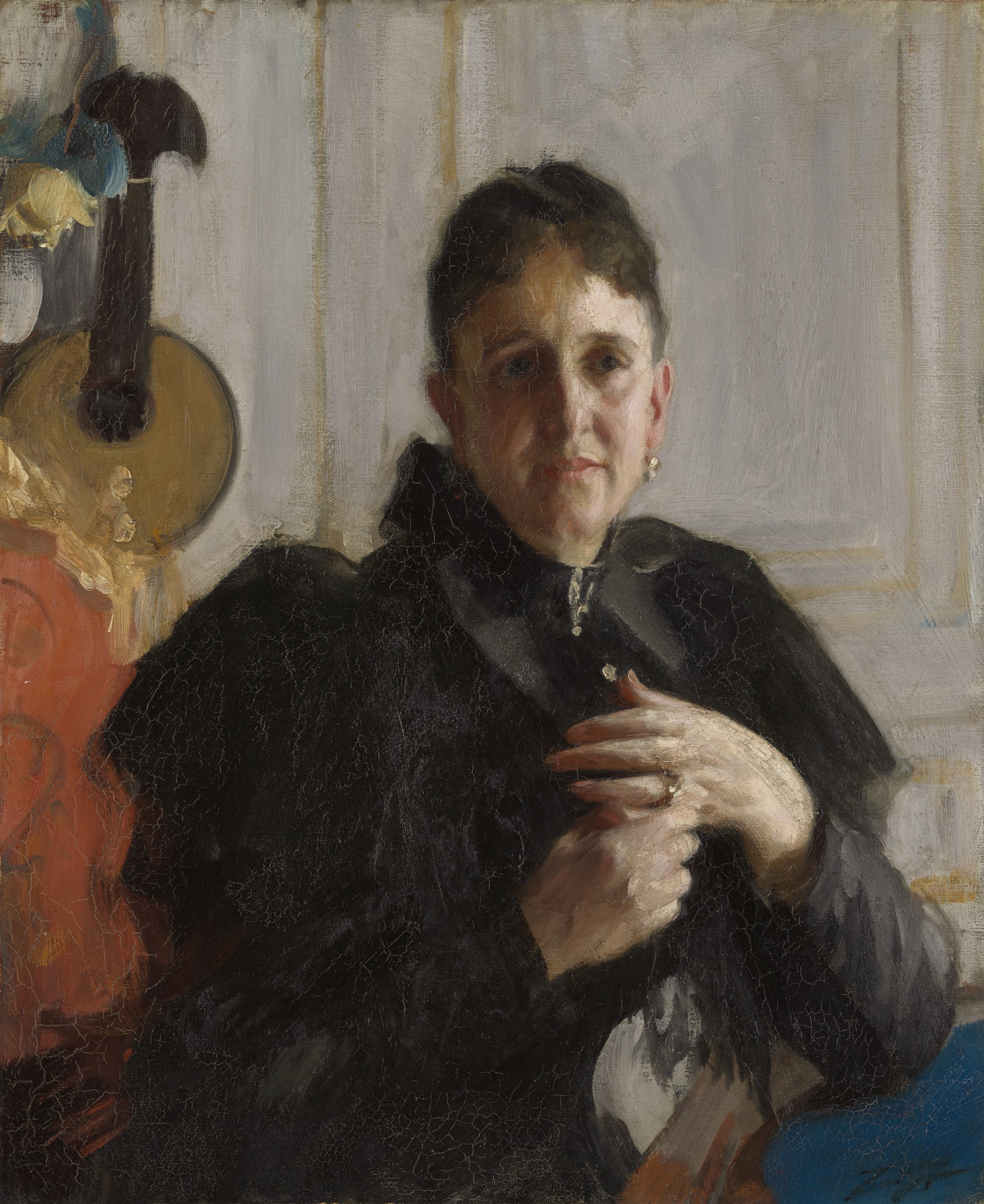 《约翰·克罗斯比·布朗夫人玛丽·伊丽莎白·亚当斯 18421918》（mrs john crosby brown mary elizabeth adams 18421918）｜安德斯·佐恩 Anders Zorn｜约1900