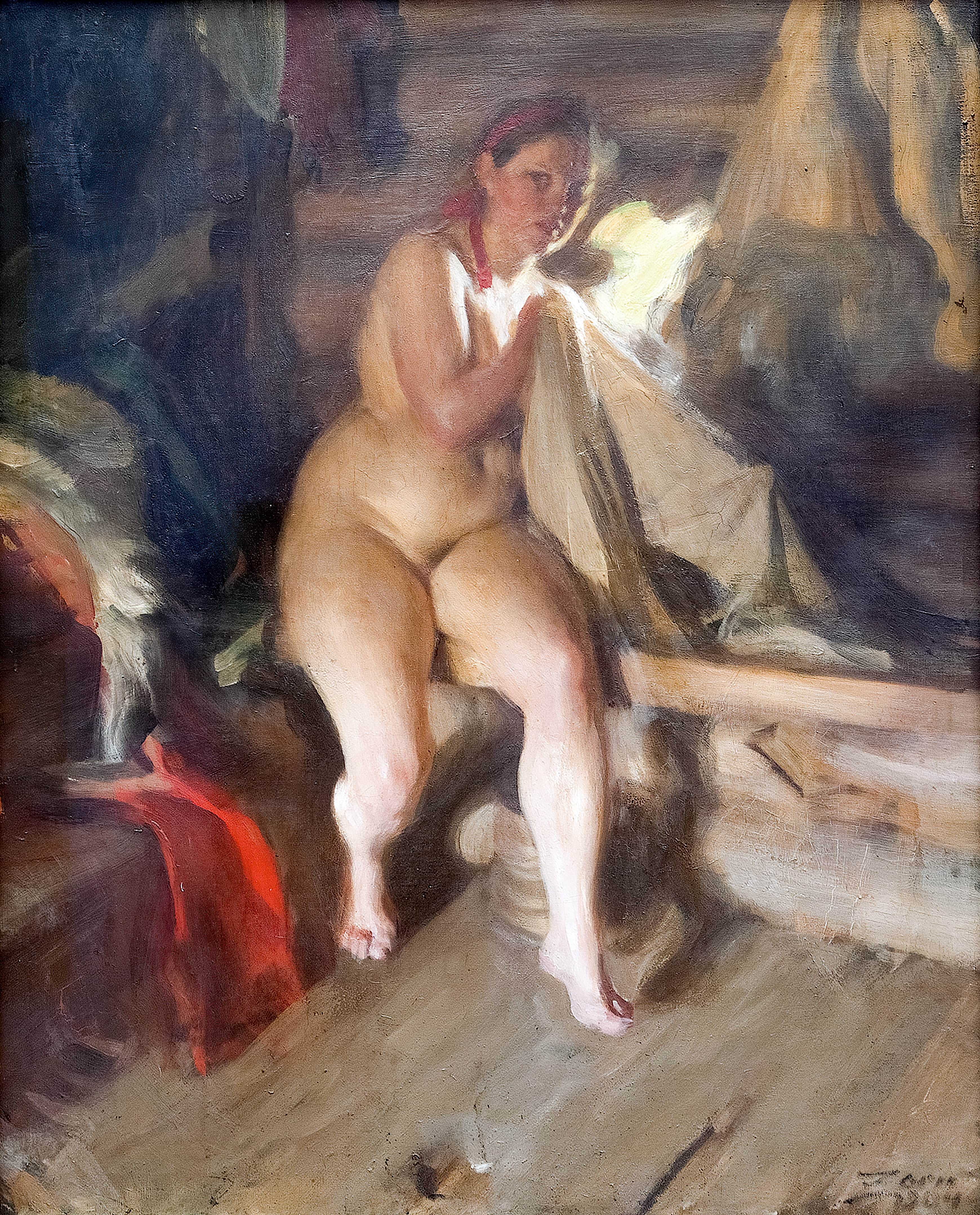 《在阁楼里》（in the loft）｜安德斯·佐恩 Anders Zorn｜1904