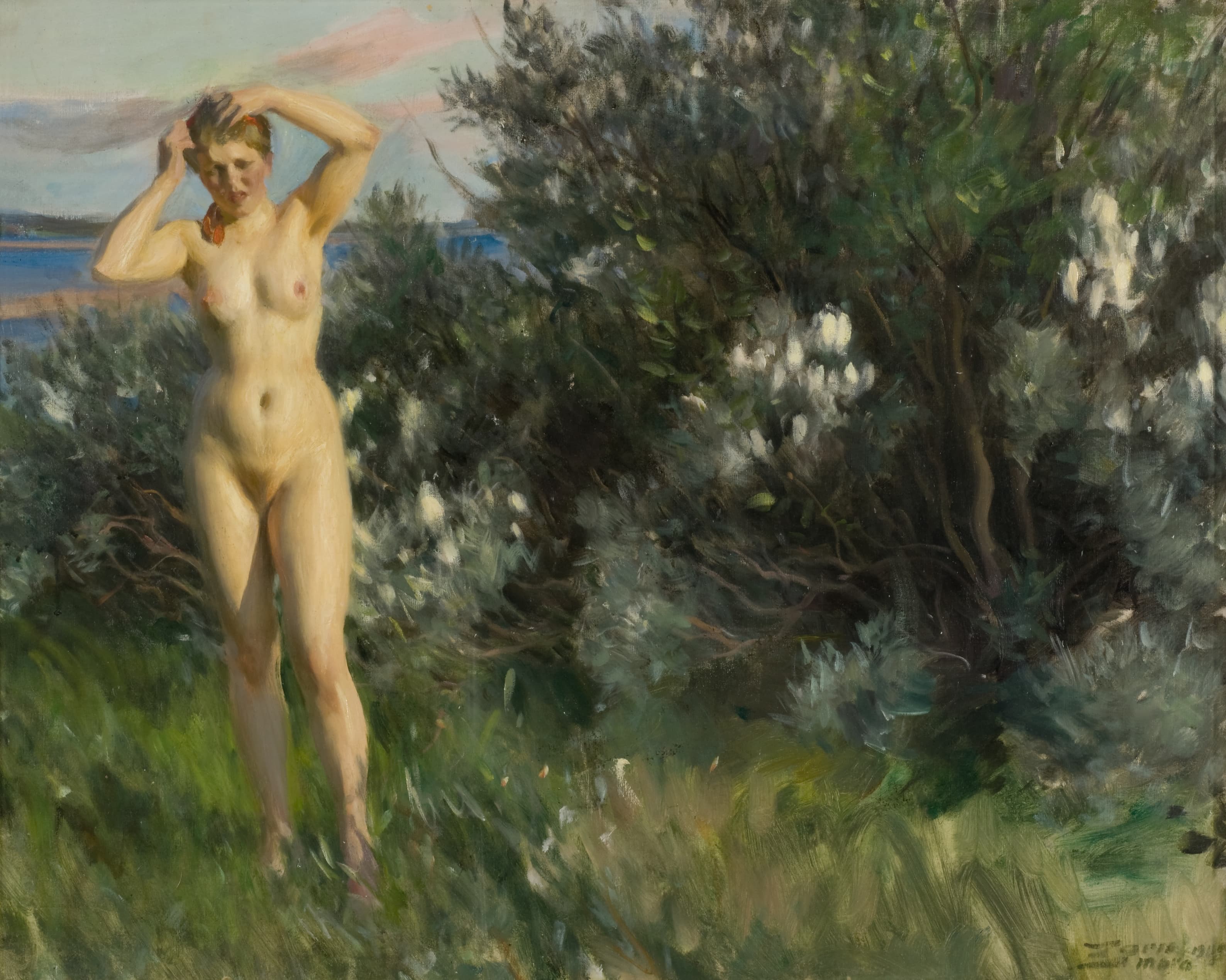 《锡利扬湖畔》（by lake siljan）｜安德斯·佐恩 Anders Zorn｜1905