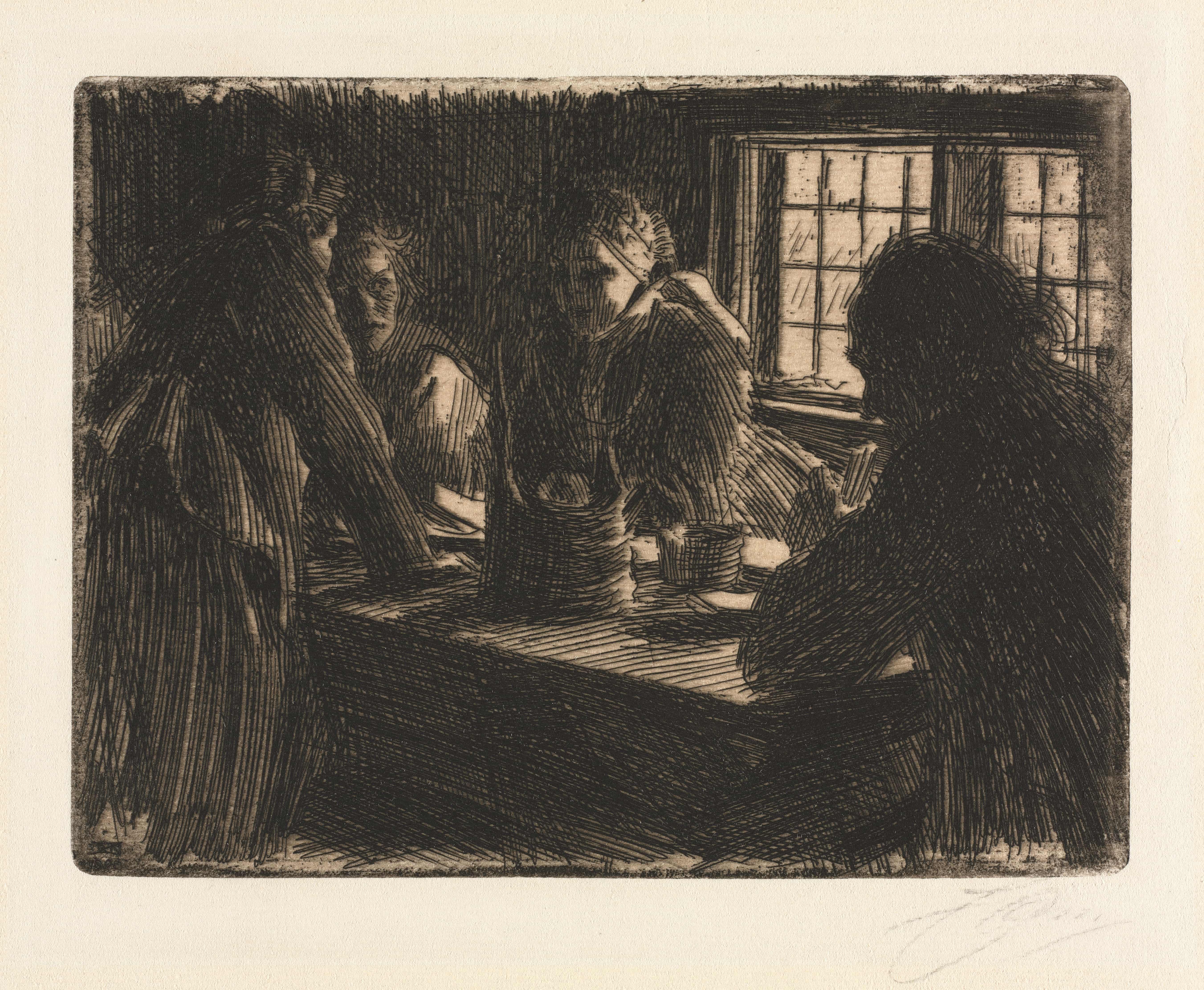 《新娘女仆》（the brides maid）｜安德斯·佐恩 Anders Zorn｜1905
