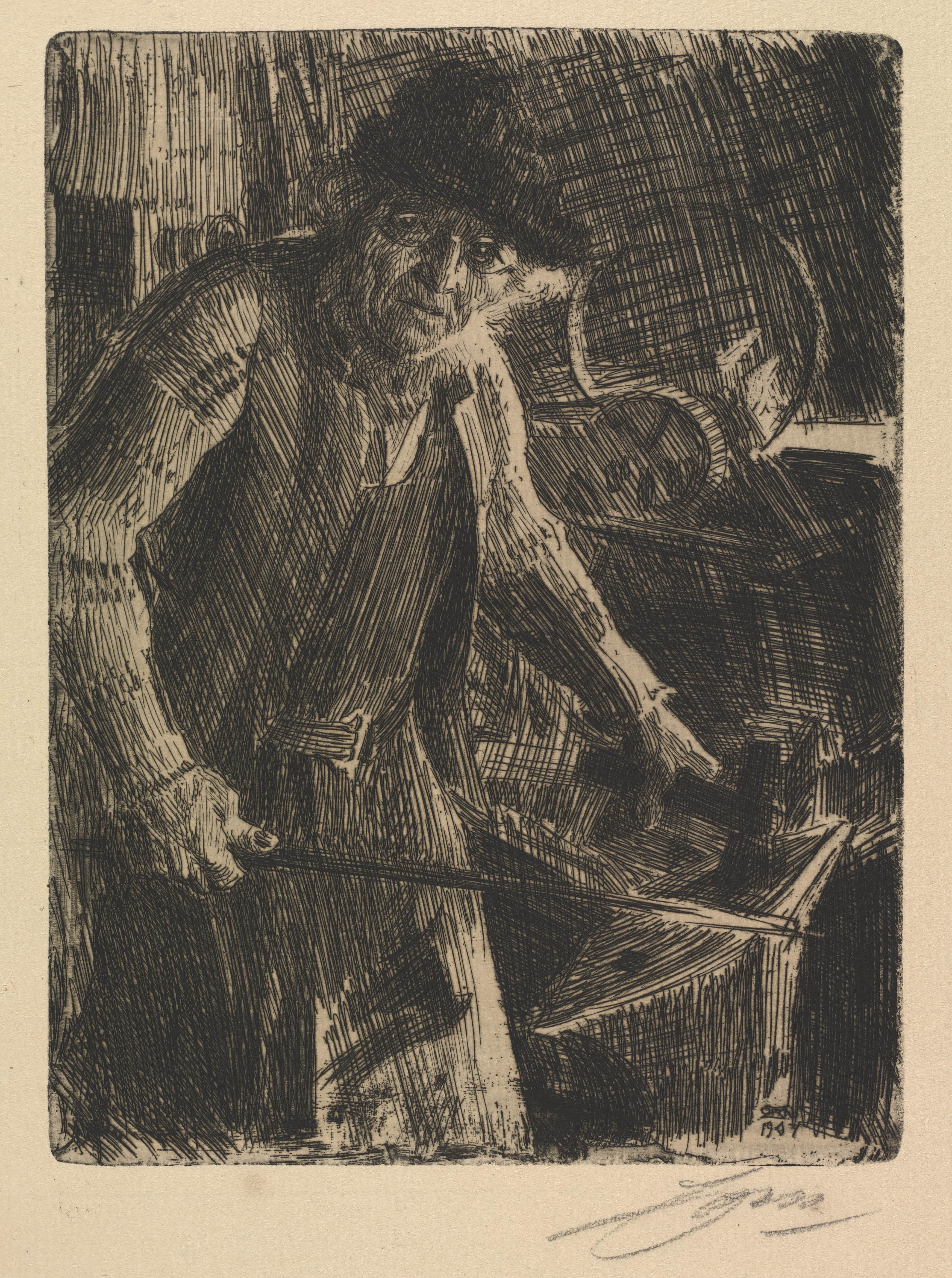 《史密斯大师》（the master smith）｜安德斯·佐恩 Anders Zorn｜1907