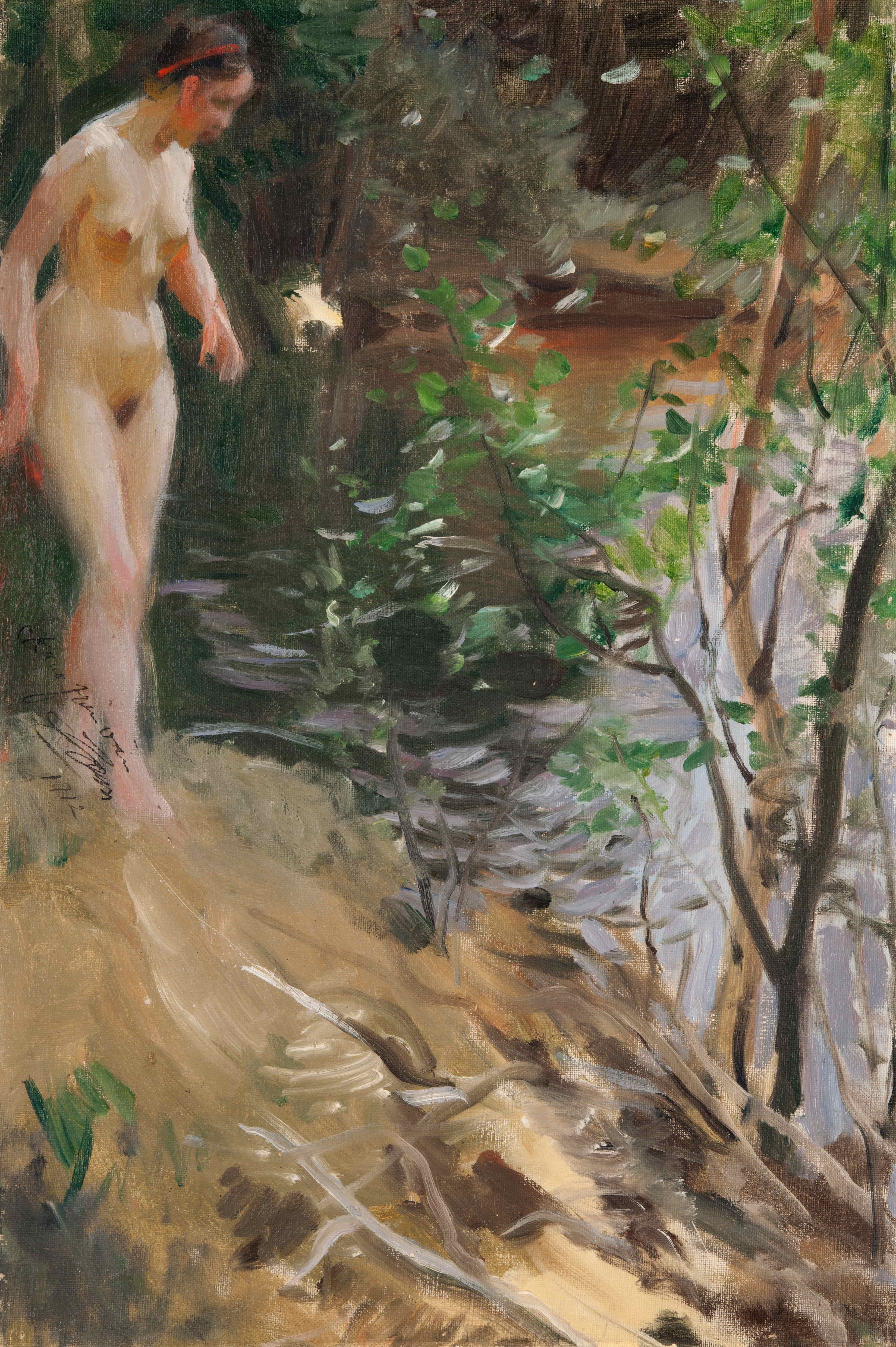 《岸边模型》（model at shore）｜安德斯·佐恩 Anders Zorn｜1912