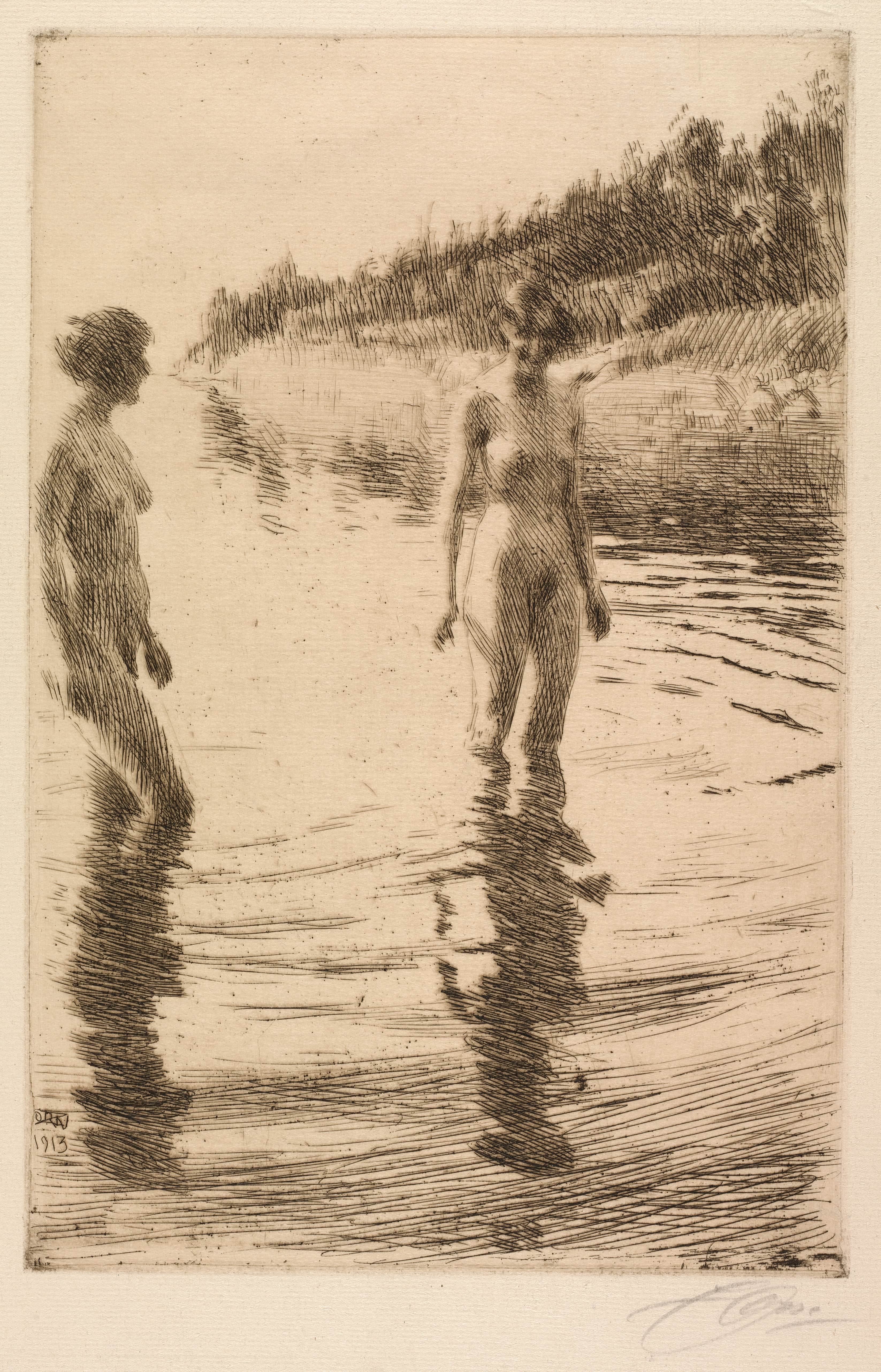 《浅的》（shallow）｜安德斯·佐恩 Anders Zorn｜1913