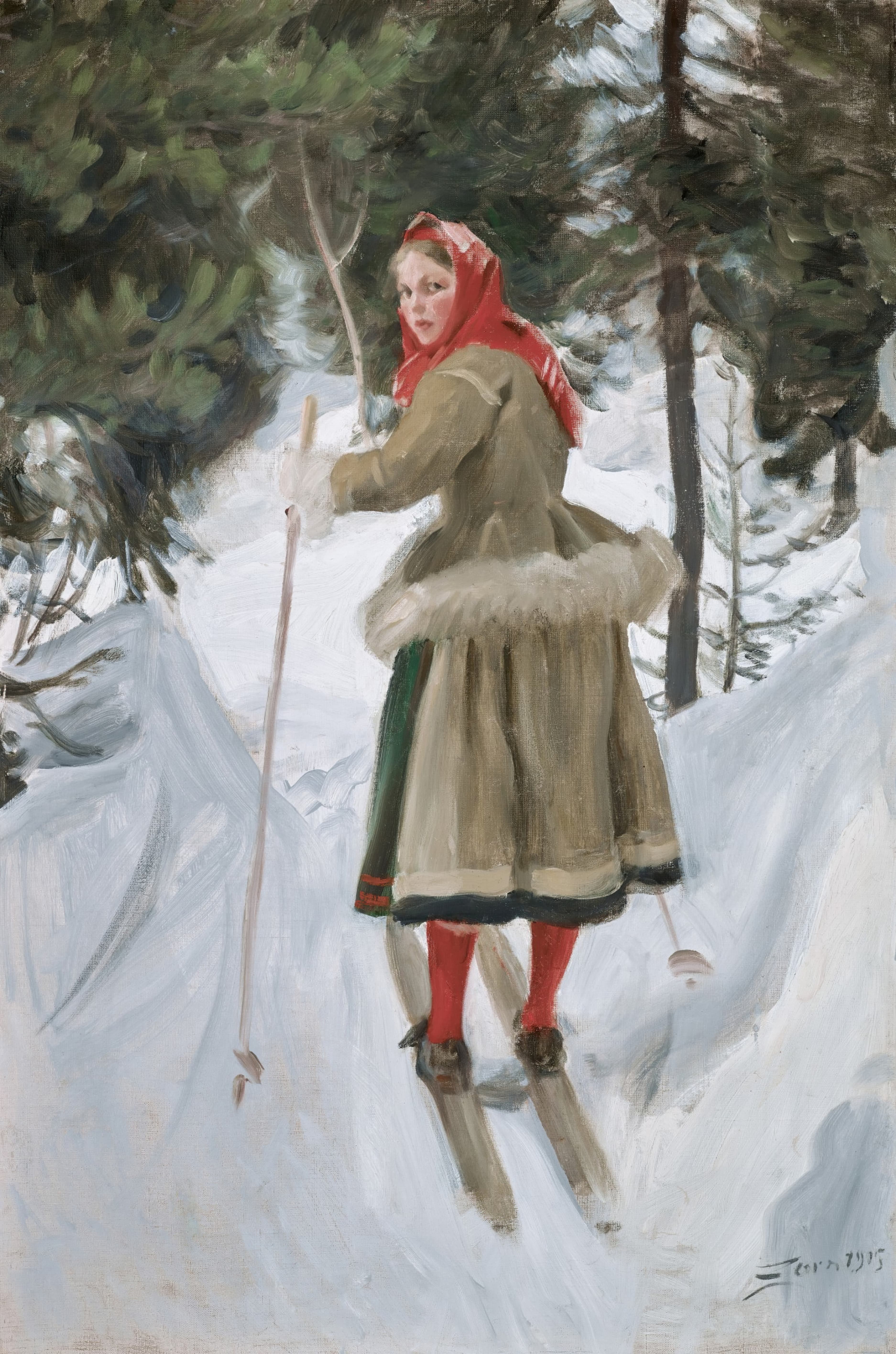《来自莫拉的女孩》（girl from mora）｜安德斯·佐恩 Anders Zorn｜1915
